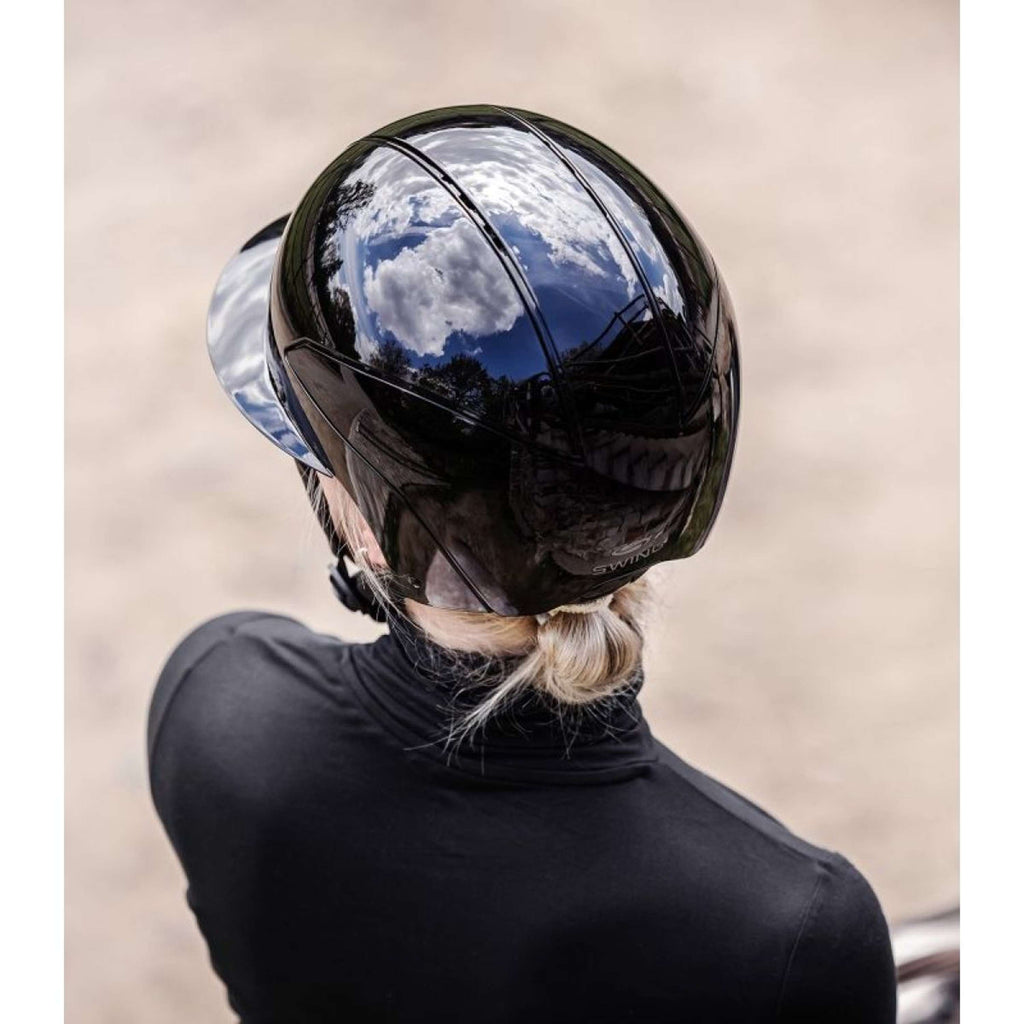 Swing Casco da equitazione H24 Lady Glossy Nero lucido