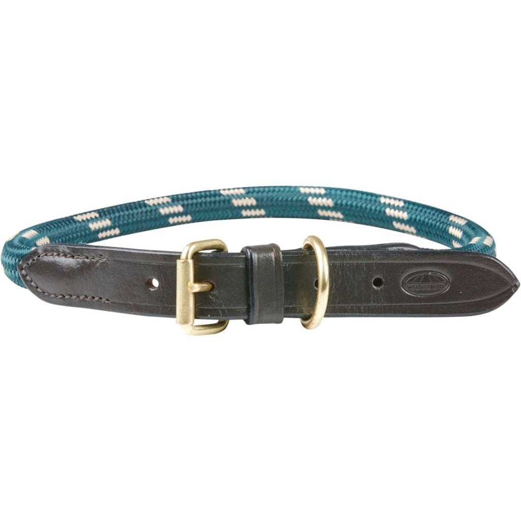 WeatherBeeta Dog Collar Pelle di corda Hunter Green/Brown