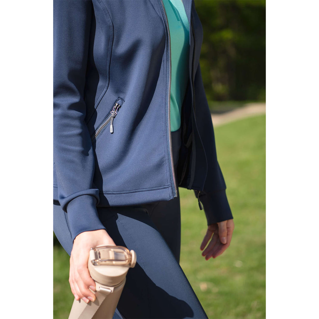 ANKY Felpa con cappuccio e zip Hooded Tech ATC251101 Indaco dell'umore