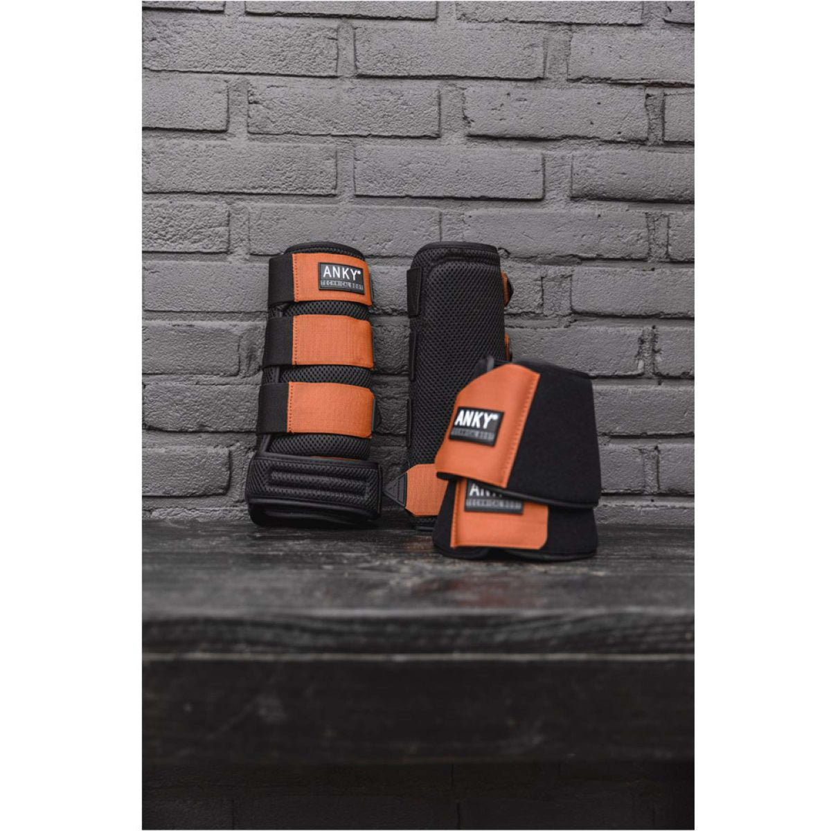 ANKY Protezione gambe 3 in 1 3D Mesh Black/Rust
