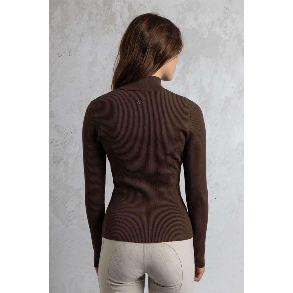 ANKY Felpa con cappuccio e zip ATC262304 Chestnut