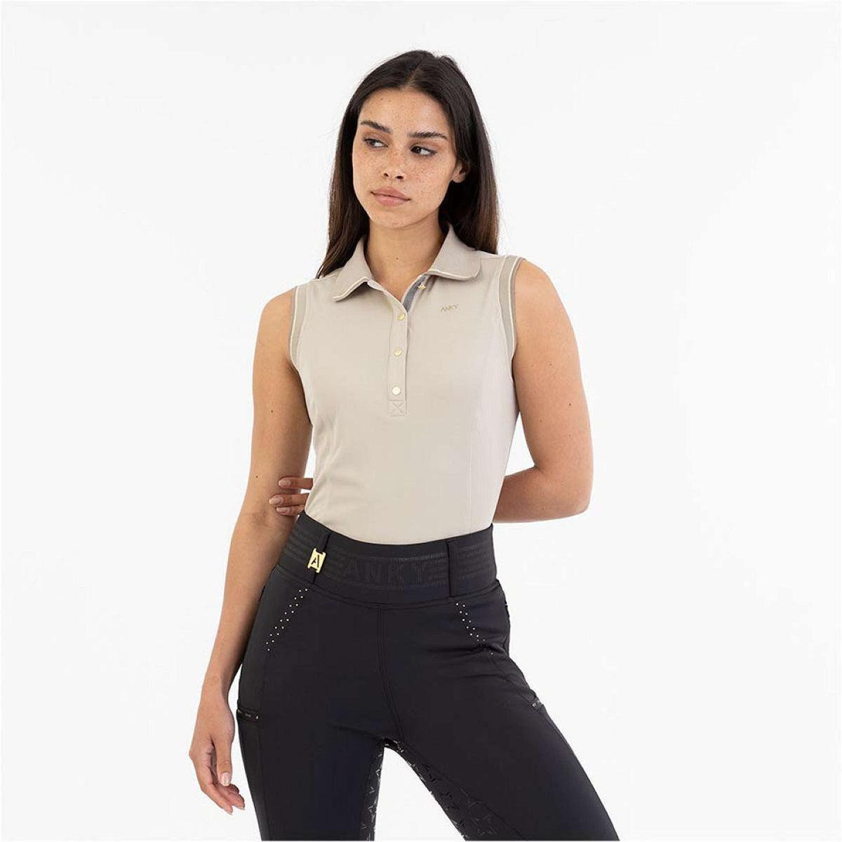 ANKY Polo ATC251202 Senza Maniche Island Fossil