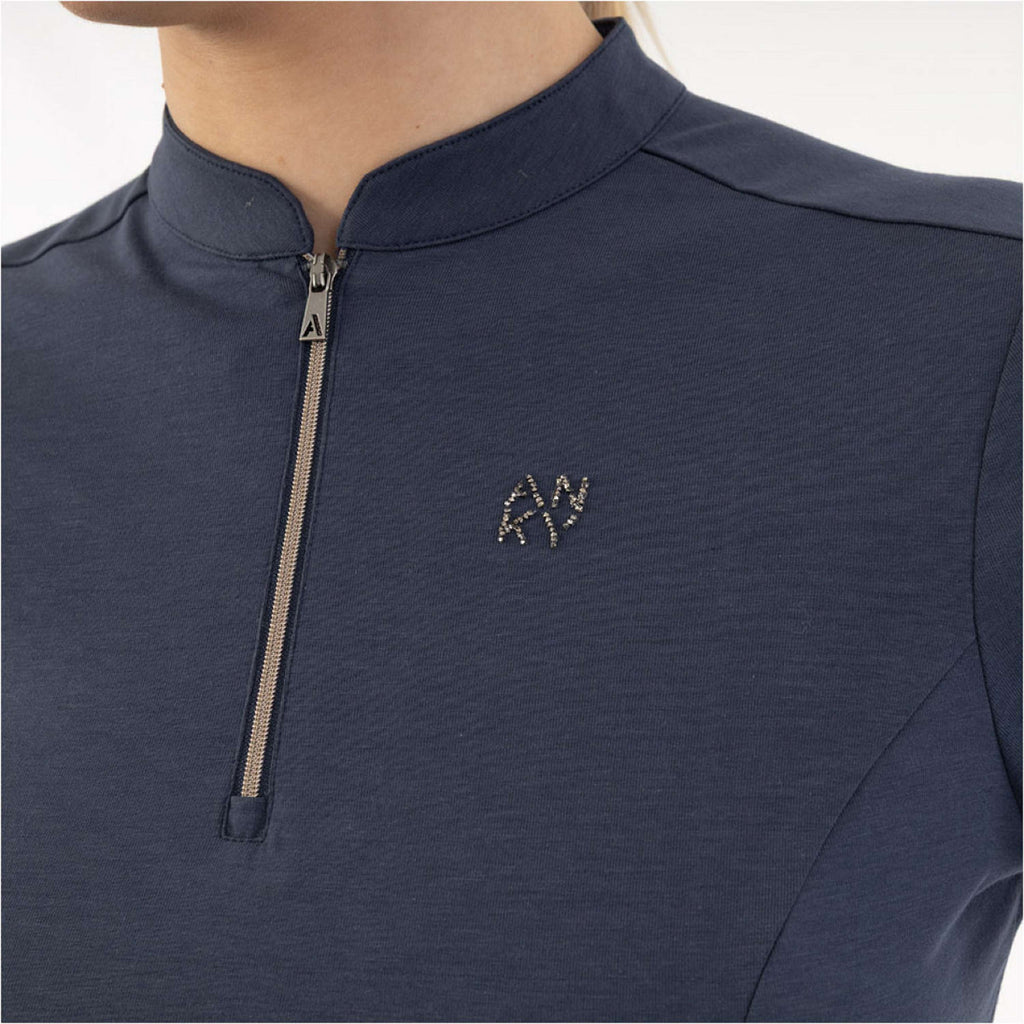 ANKY Maglia a Maniche Lunghe Zip Up ATC261203 Indaco dell'umore