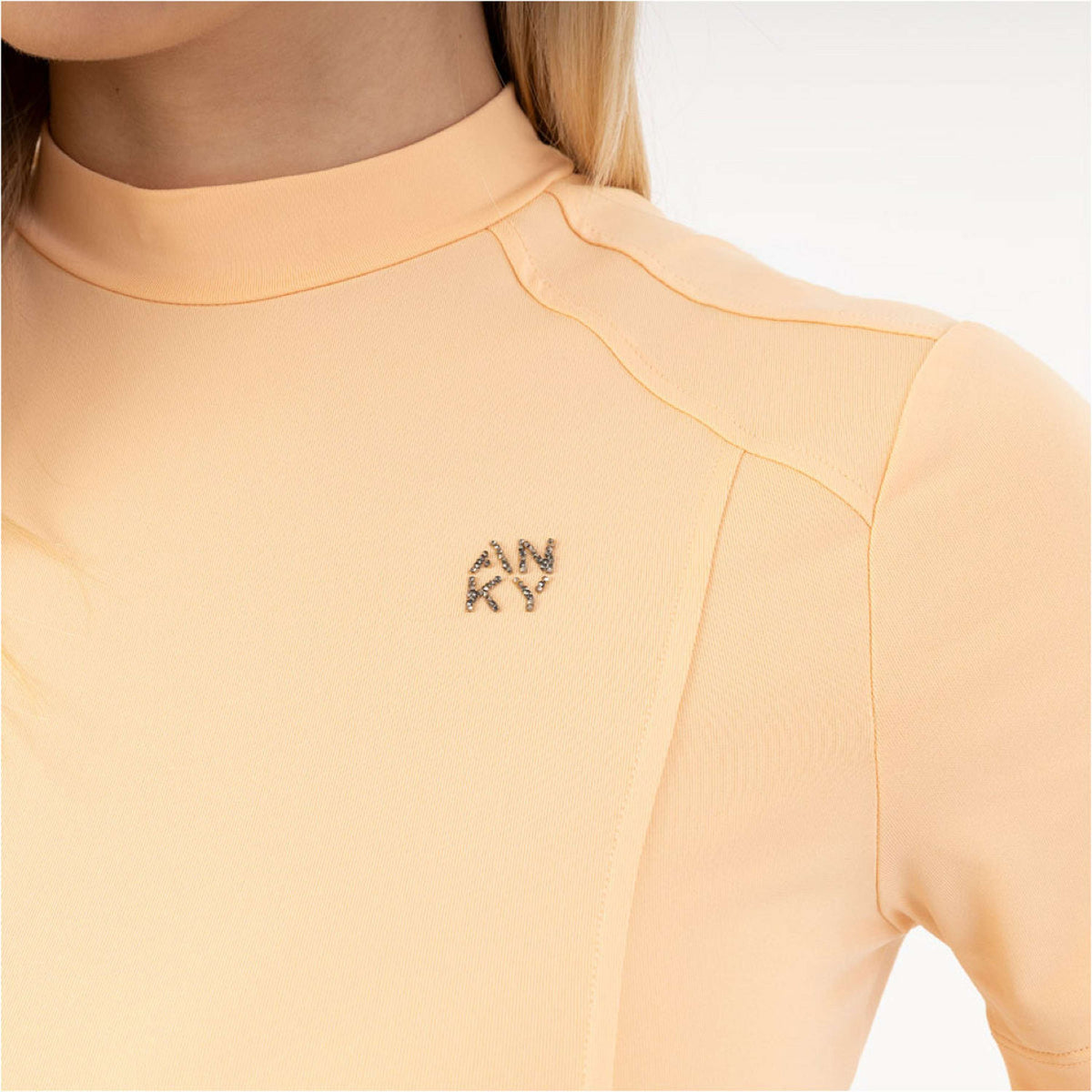 ANKY Maglietta Mockneck Tee ATC261205 Peach Fuzz