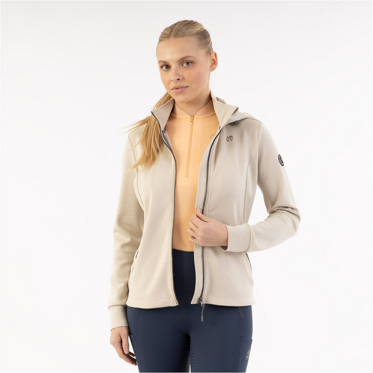 ANKY Felpa con cappuccio e zip Hooded Tech ATC251101 Island Fossil