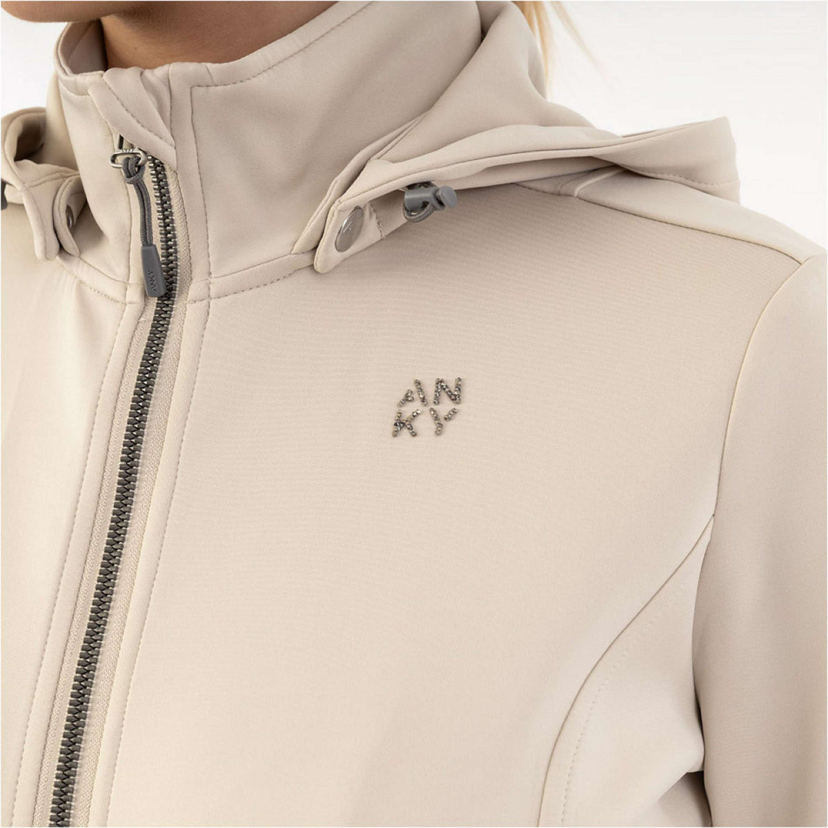 ANKY Felpa con cappuccio e zip Hooded Tech ATC251101 Island Fossil
