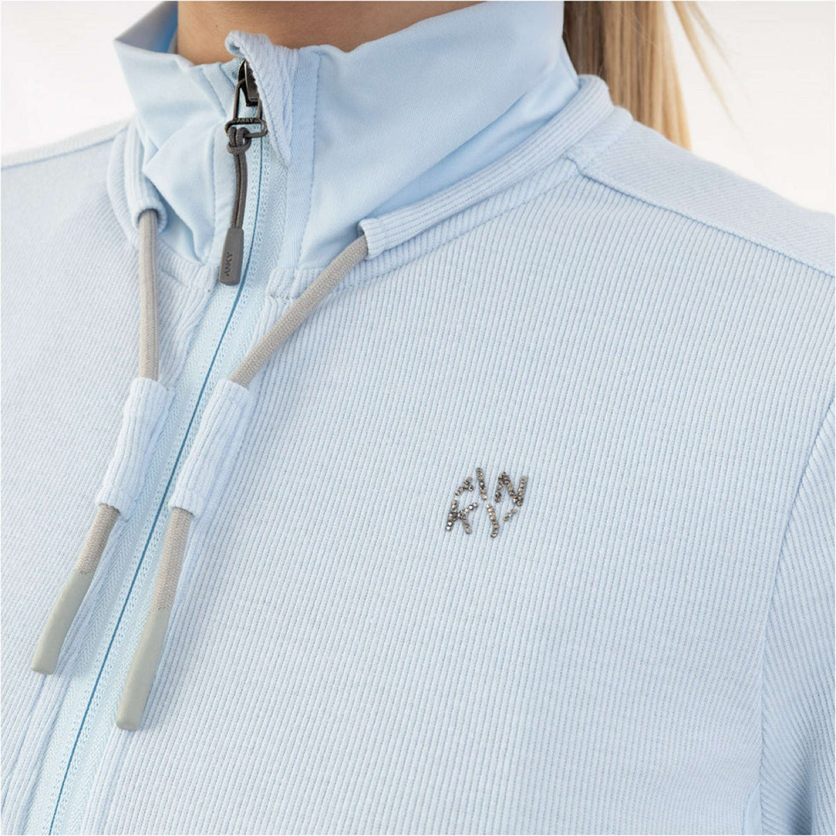 ANKY Felpa con cappuccio e zip Jersey ATC261105 Nantucket Breeze
