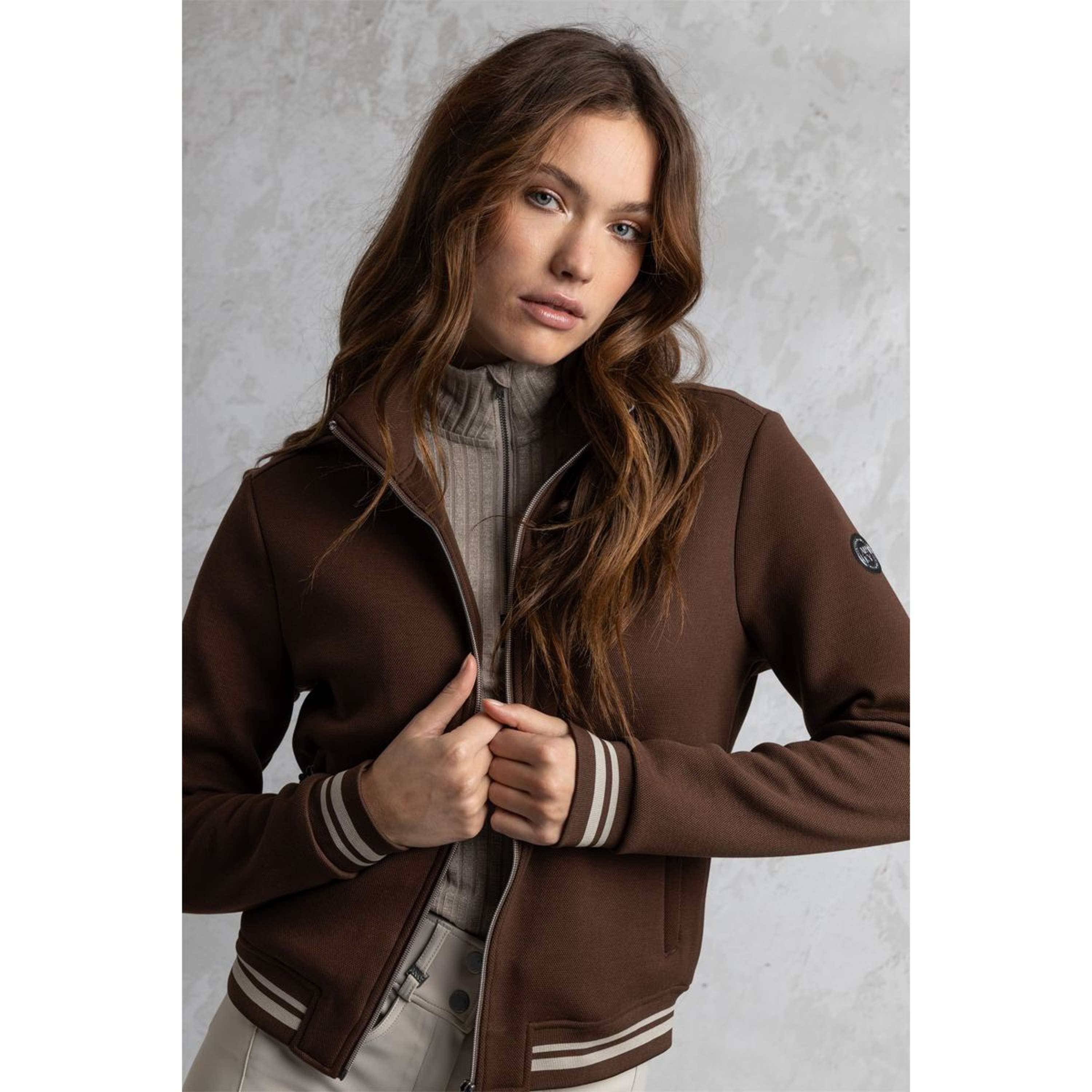 ANKY Felpa con cappuccio e zip ATC262105 Chestnut