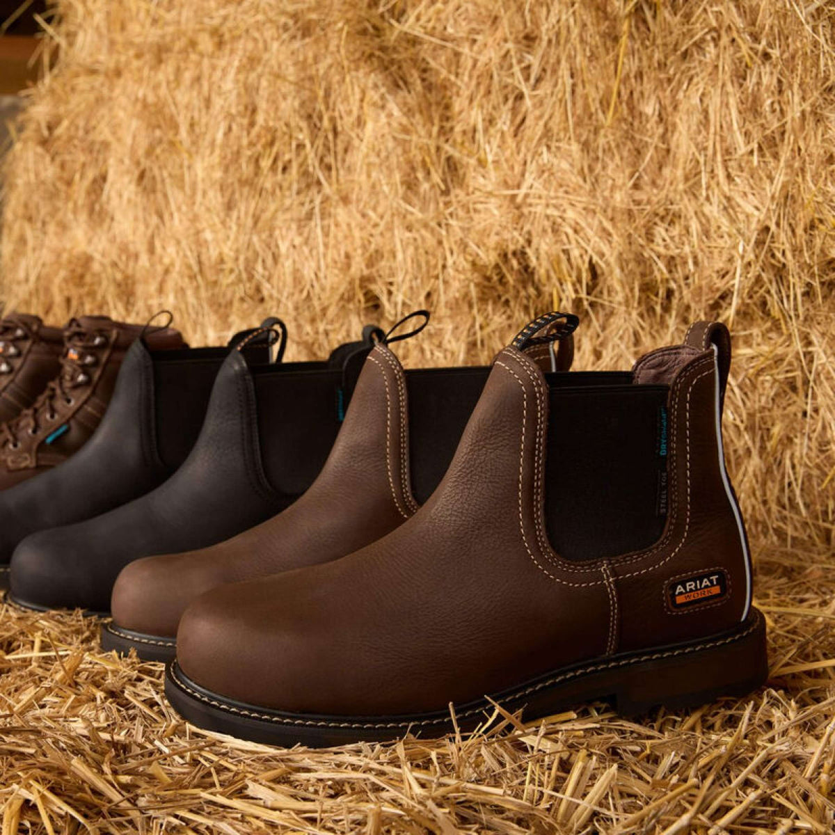 Ariat Stivaletti Groundbreaker Chelsea Waterproof Steel Toe Uomini Marrone