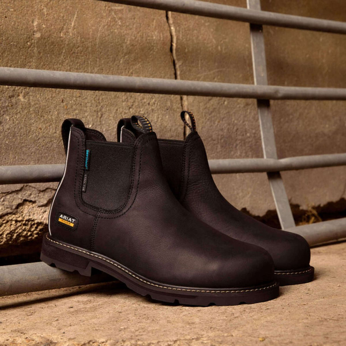 Ariat Stivaletti Groundbreaker Chelsea Waterproof Steel Toe Uomini Nero