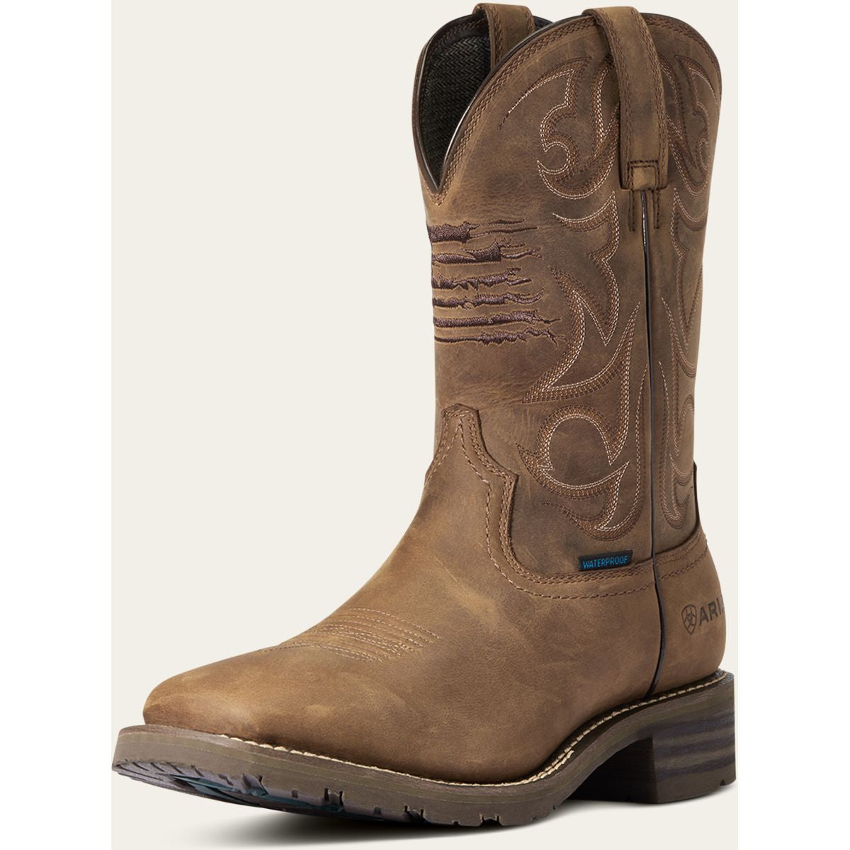 Ariat Western Boots Hybrid Patriot H2O Uomini Distressed Brown