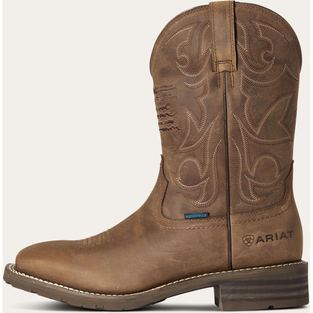 Ariat Western Boots Hybrid Patriot H2O Uomini Distressed Brown