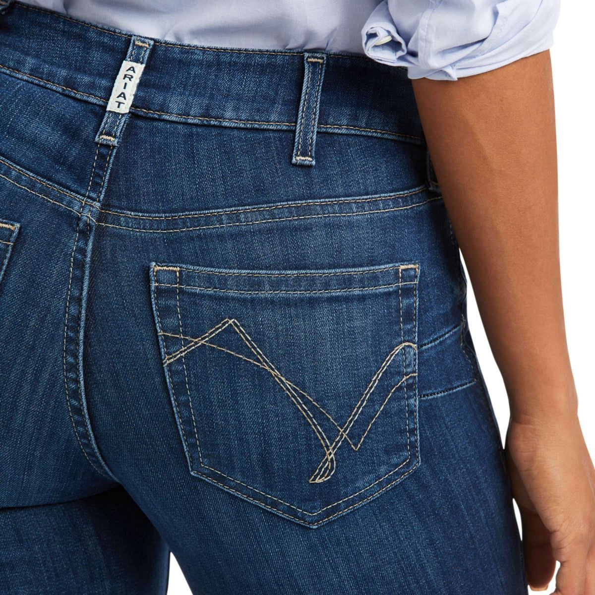 Ariat Jeans Real Perfect Rise Abby Straight Donne Mackenzie Blue