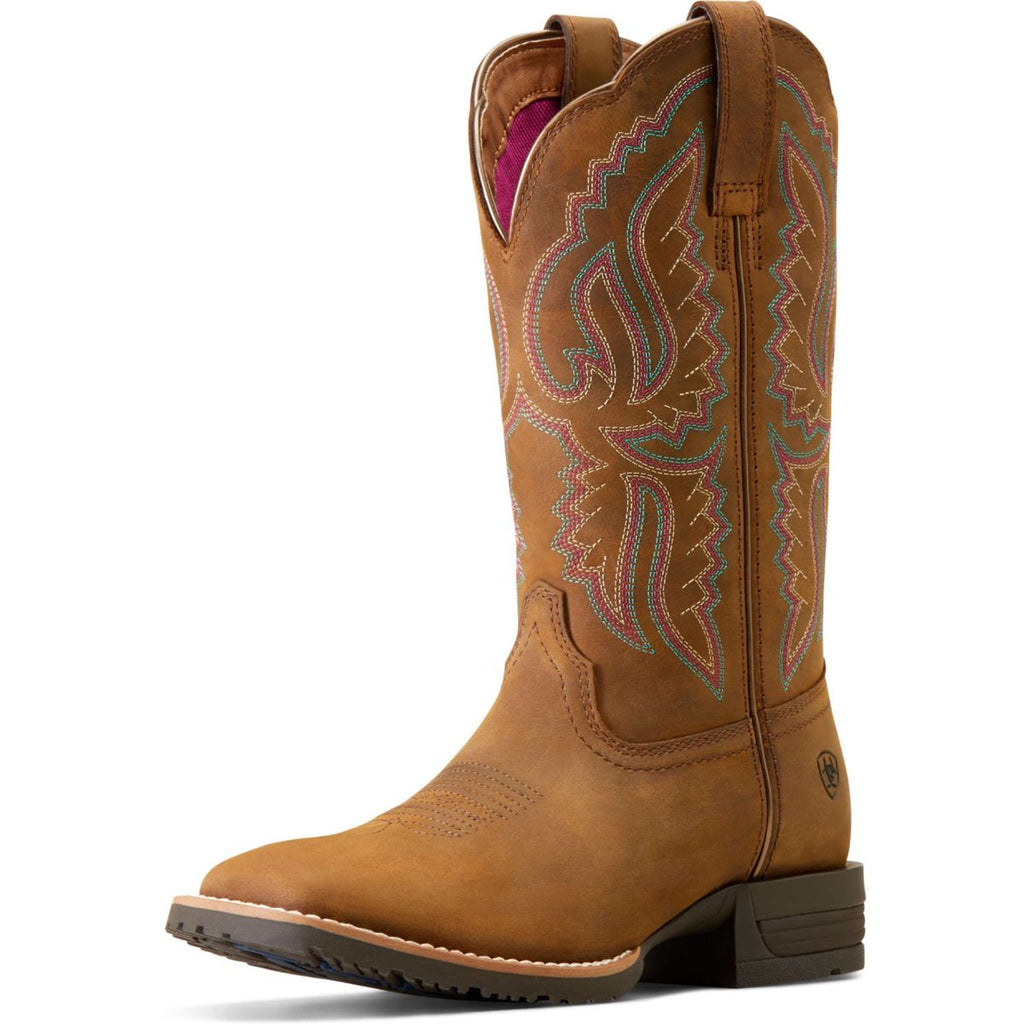 Ariat Stivali Western Hybrid Ranchwork Donne Distressed Tan