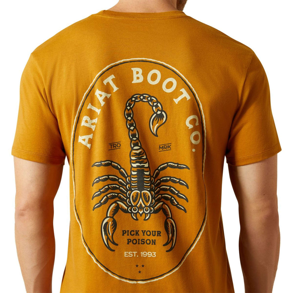 Ariat Maglietta Scorpion Seal Uomini Arancia