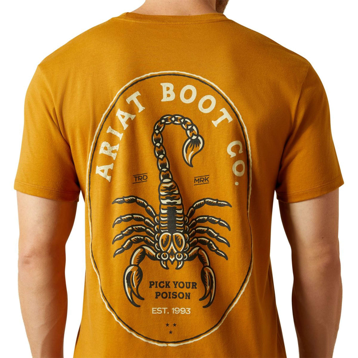 Ariat Maglietta Scorpion Seal Uomini Arancia