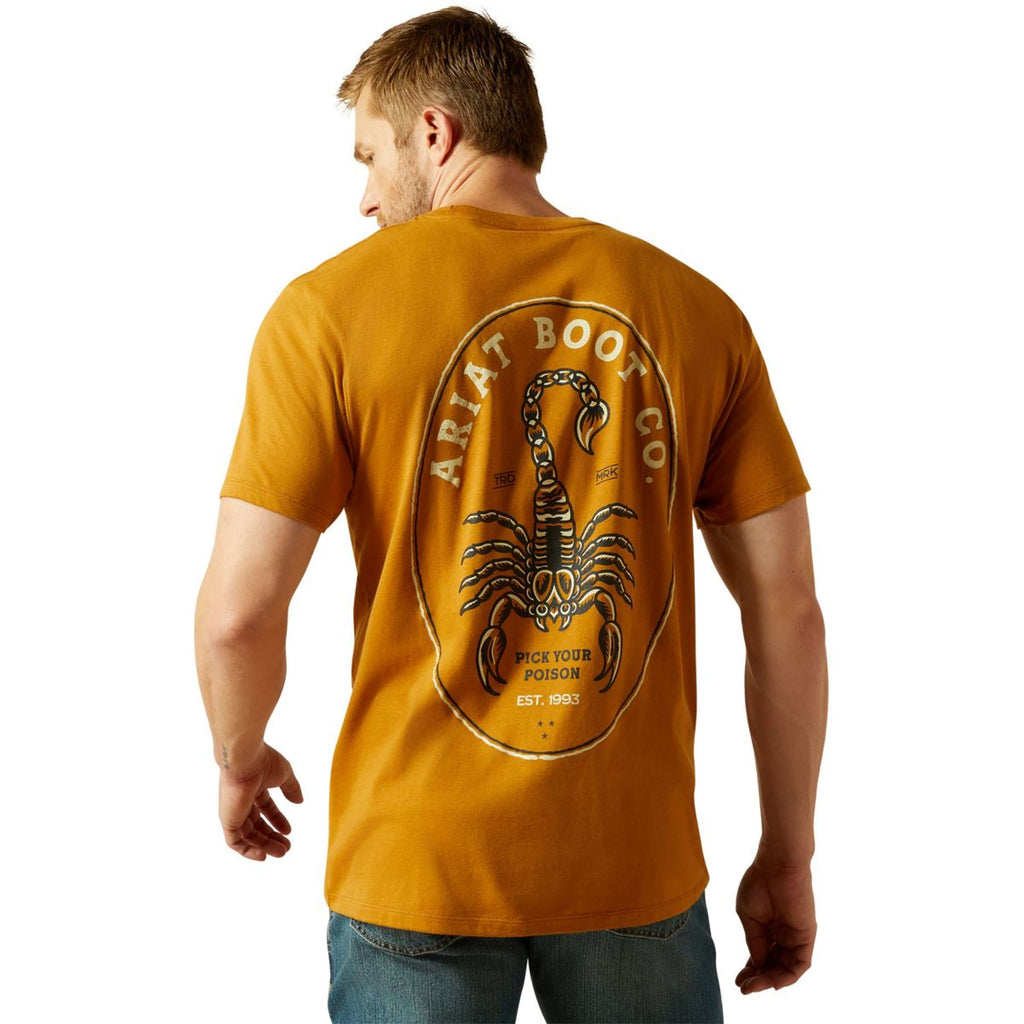 Ariat Maglietta Scorpion Seal Uomini Arancia