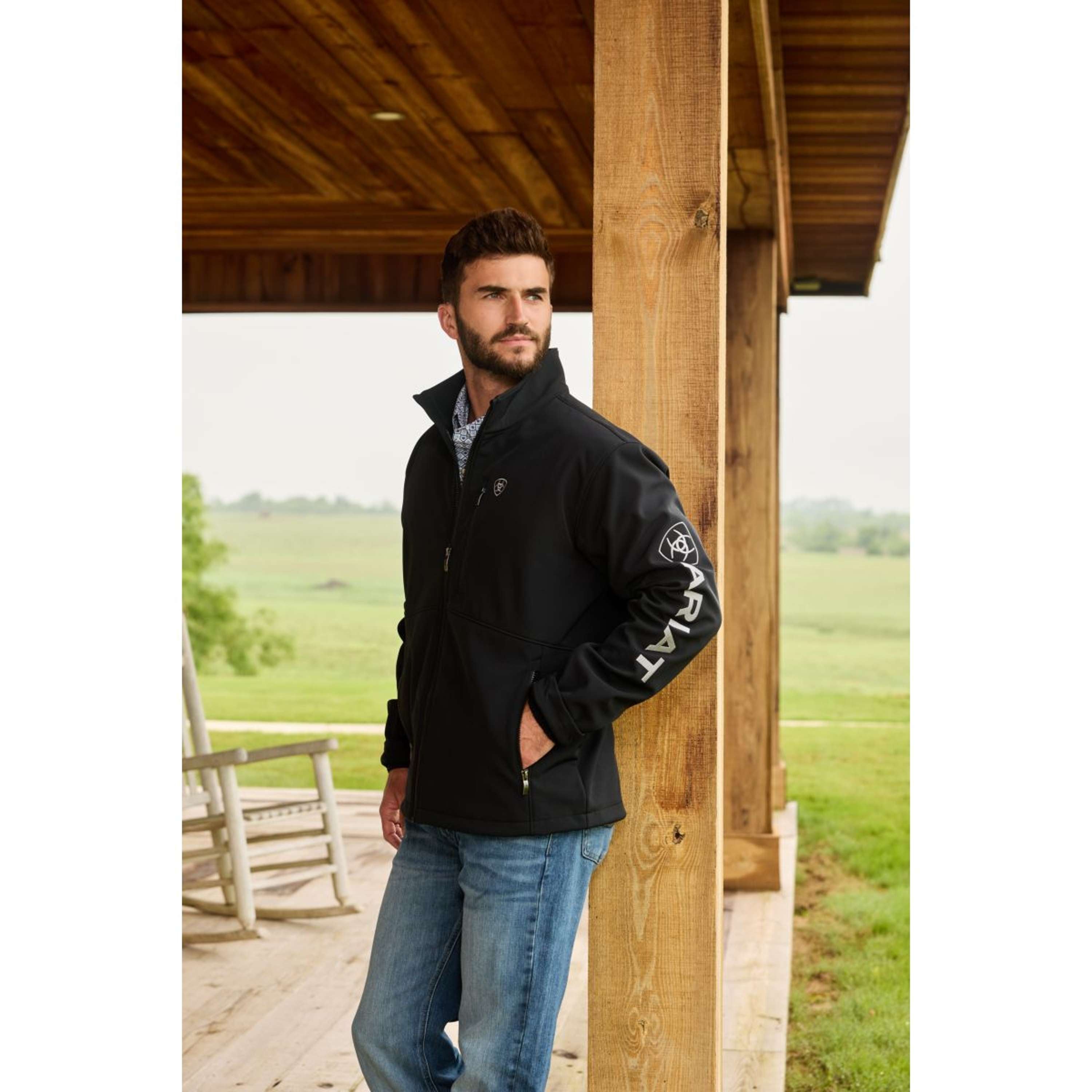Ariat Gilet Softshell Logo Uomini Nero