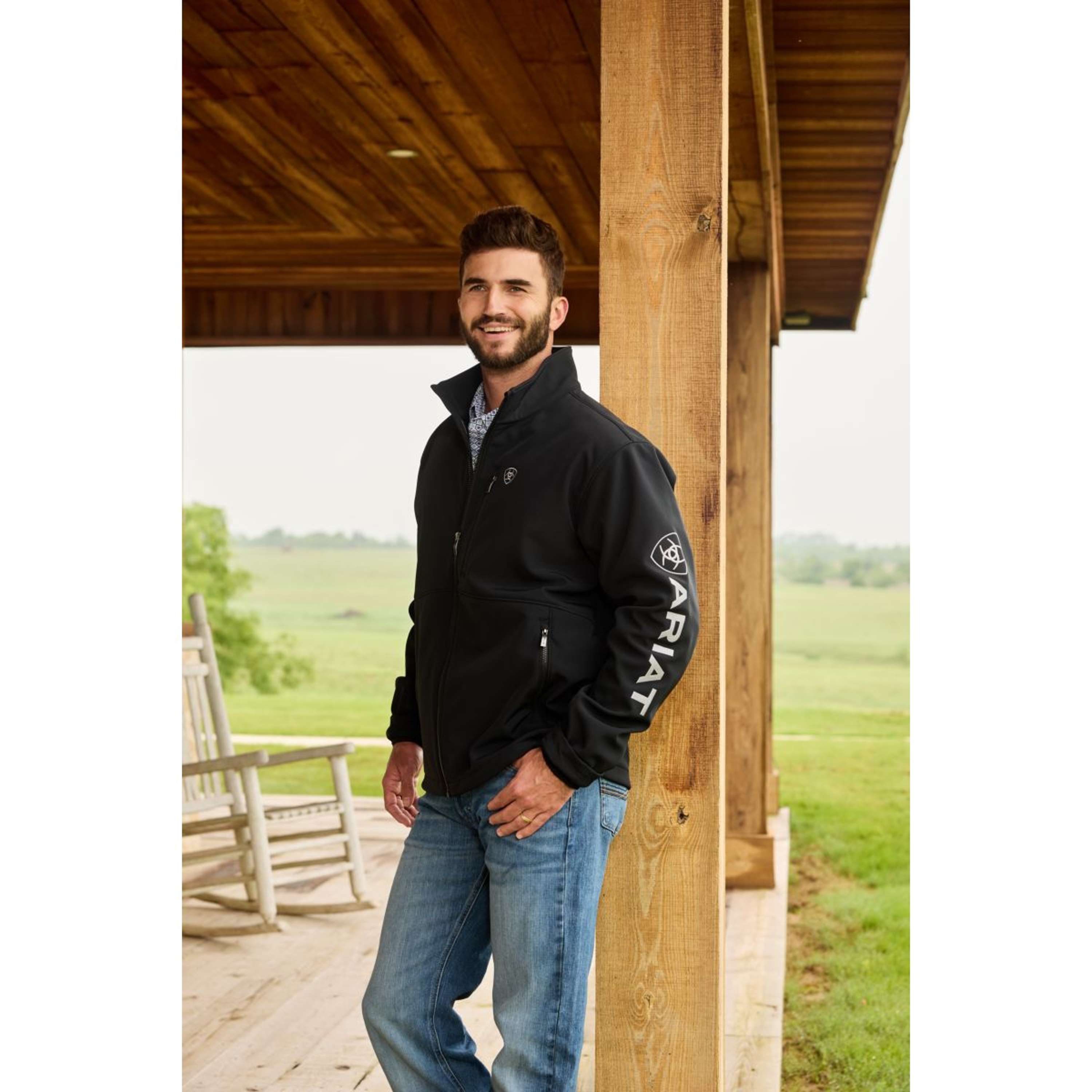 Ariat Gilet Softshell Logo Uomini Nero