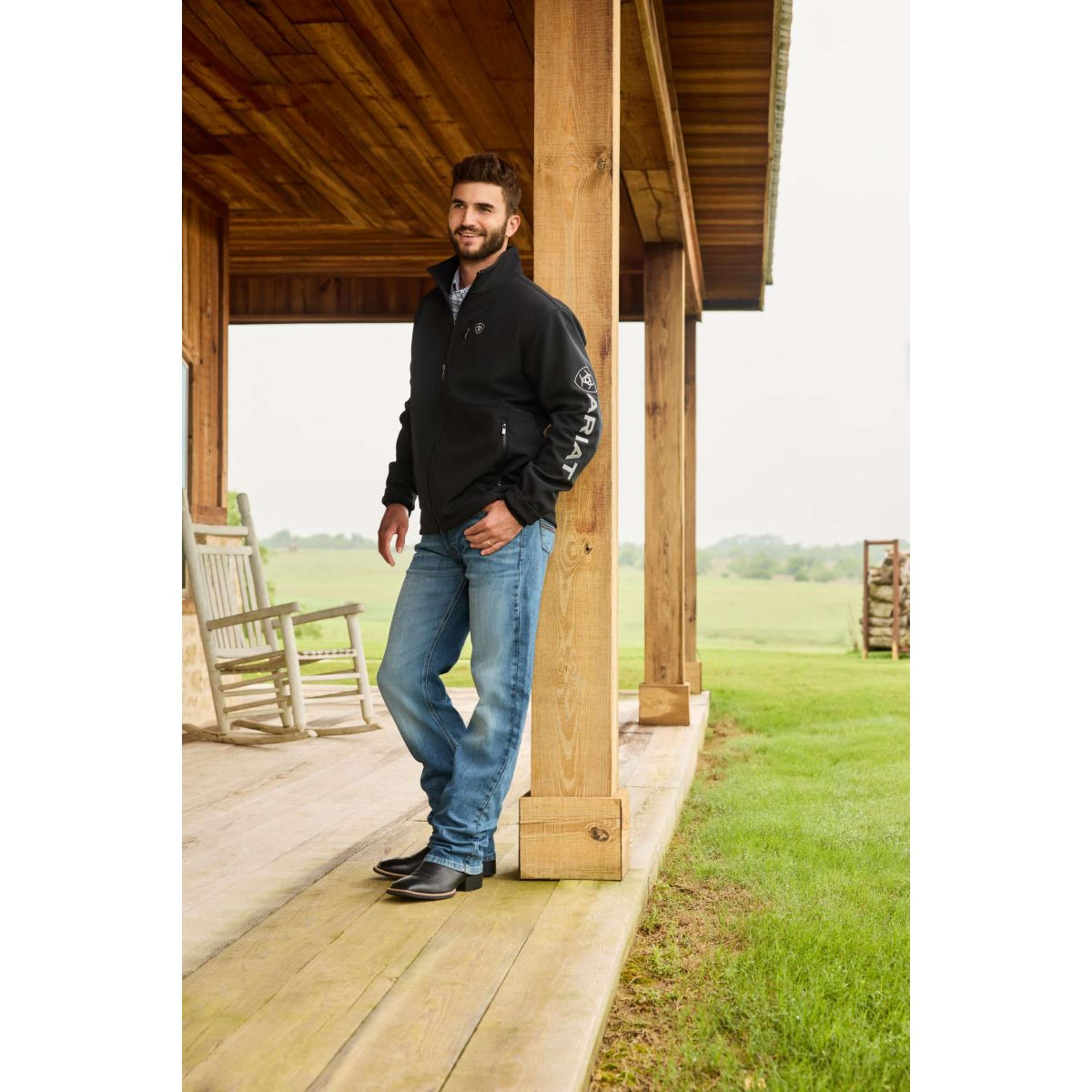 Ariat Gilet Softshell Logo Uomini Nero