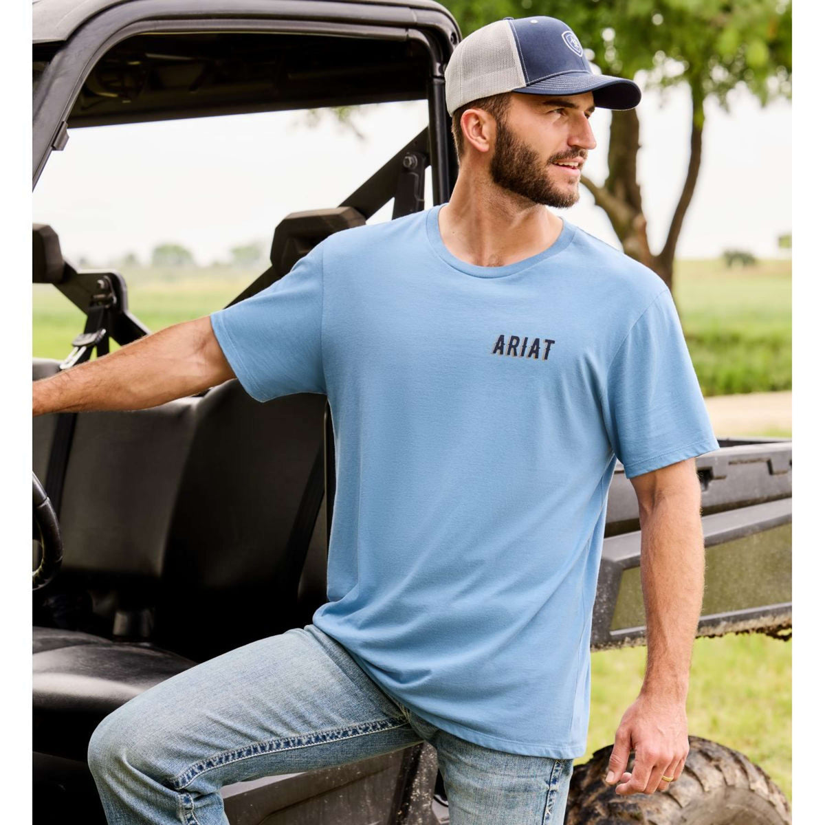 Ariat Maglietta Blazing Saddle Uomini Blu