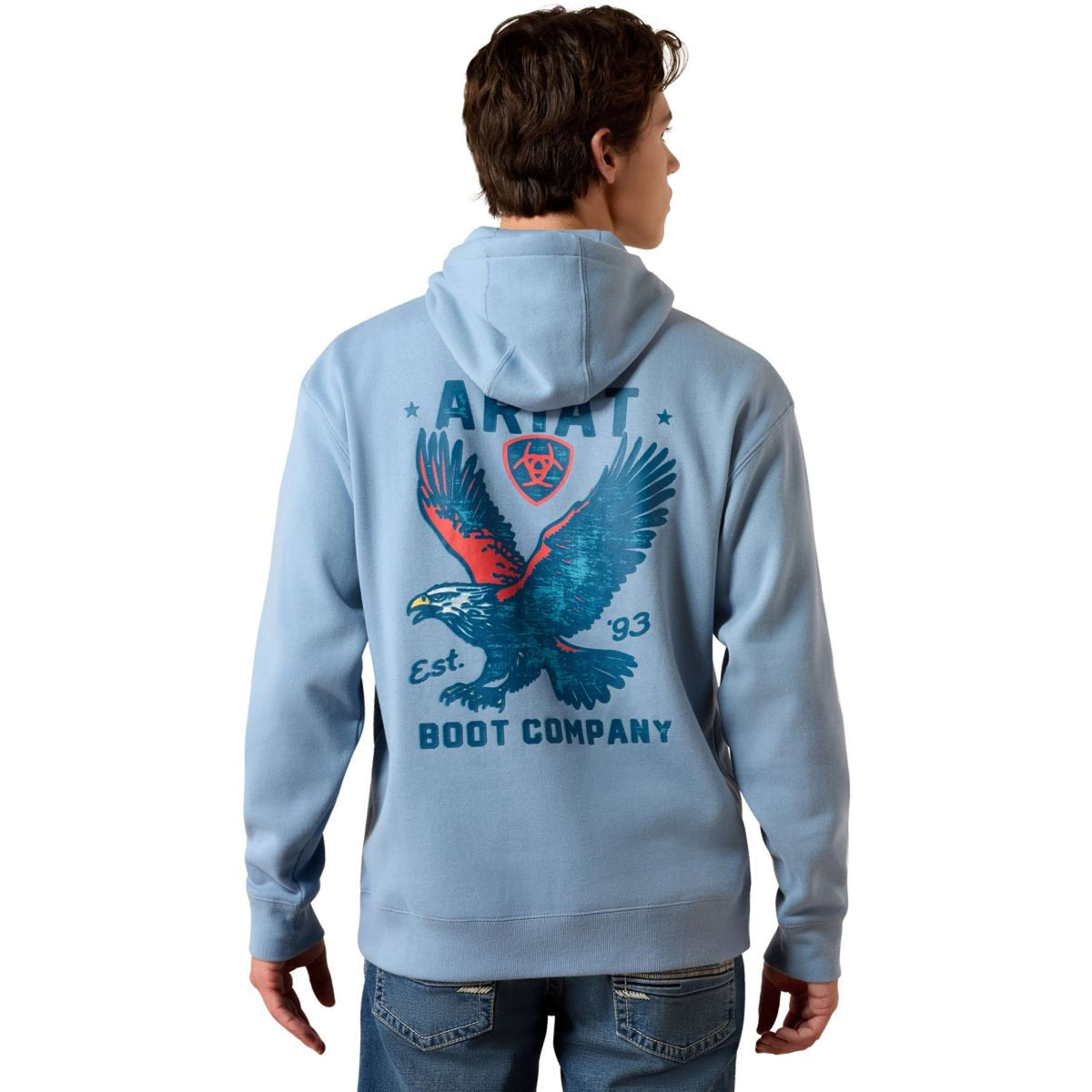 Ariat Maglione Freedom Eagle Uomini Light Denim