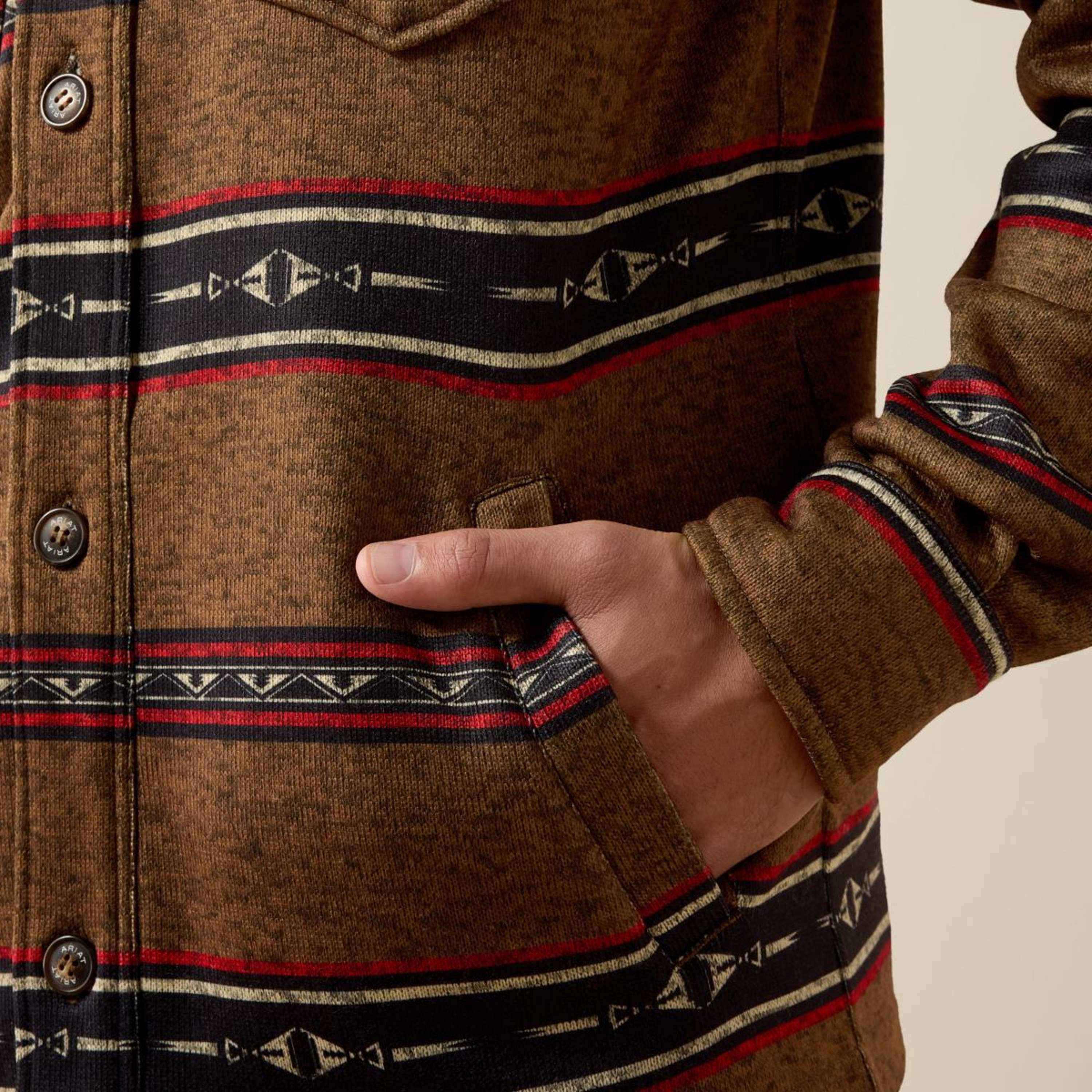 Ariat Blusa Caldwell Uomini Toffee Serape