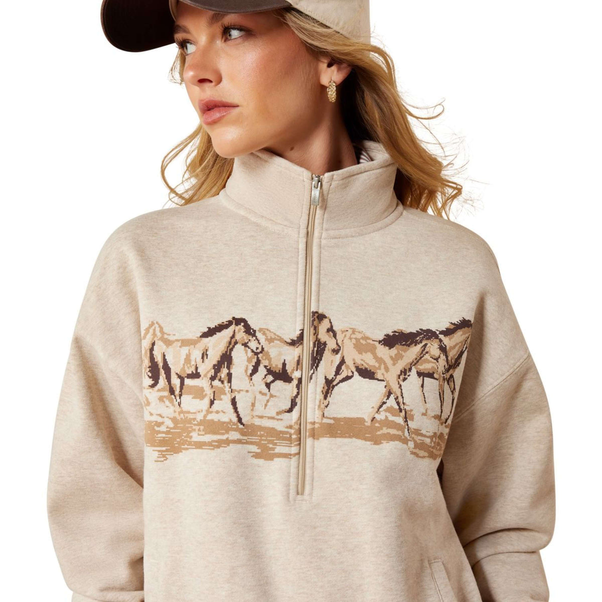 Ariat Maglione Running Wild Donne Farina d'avena