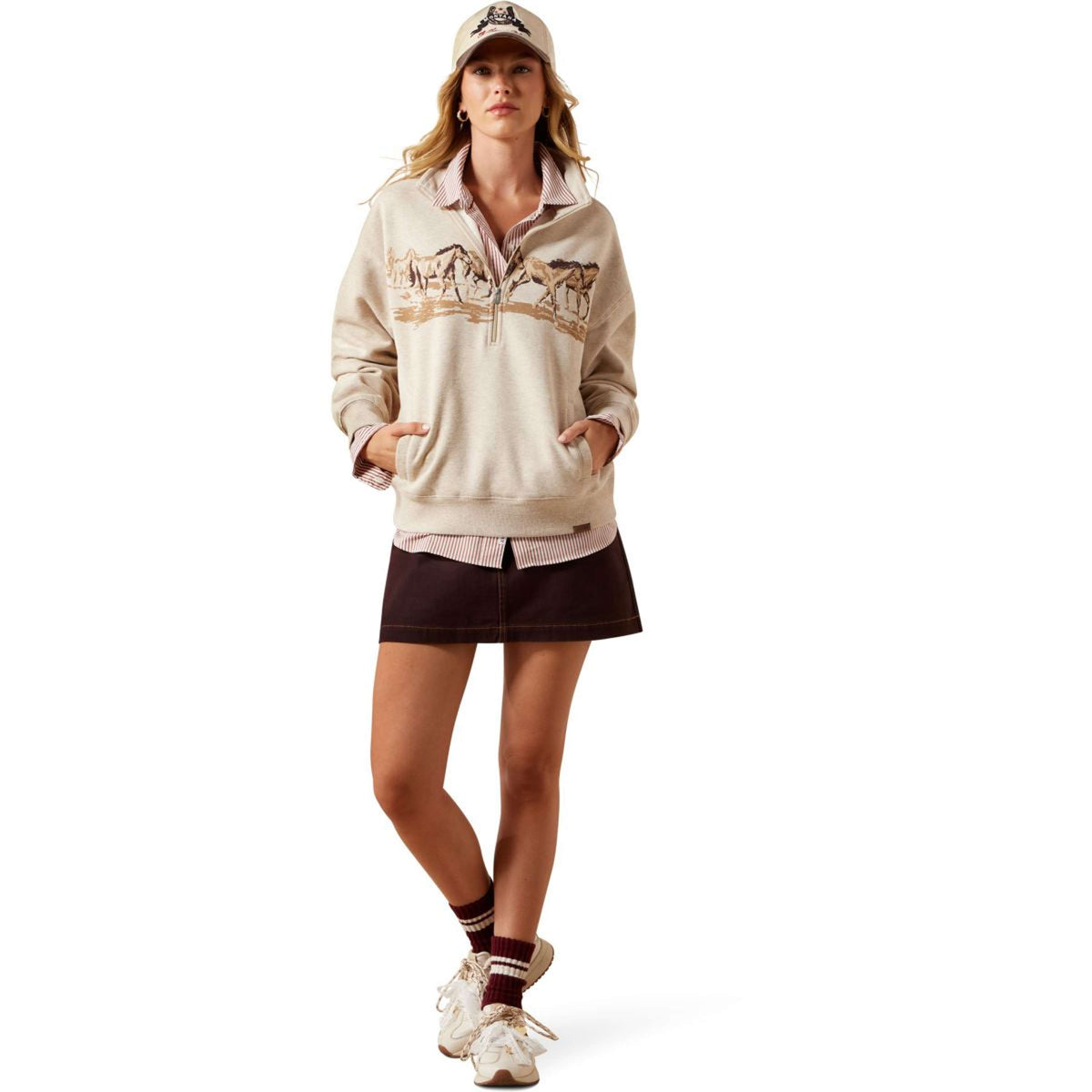 Ariat Maglione Running Wild Donne Farina d'avena