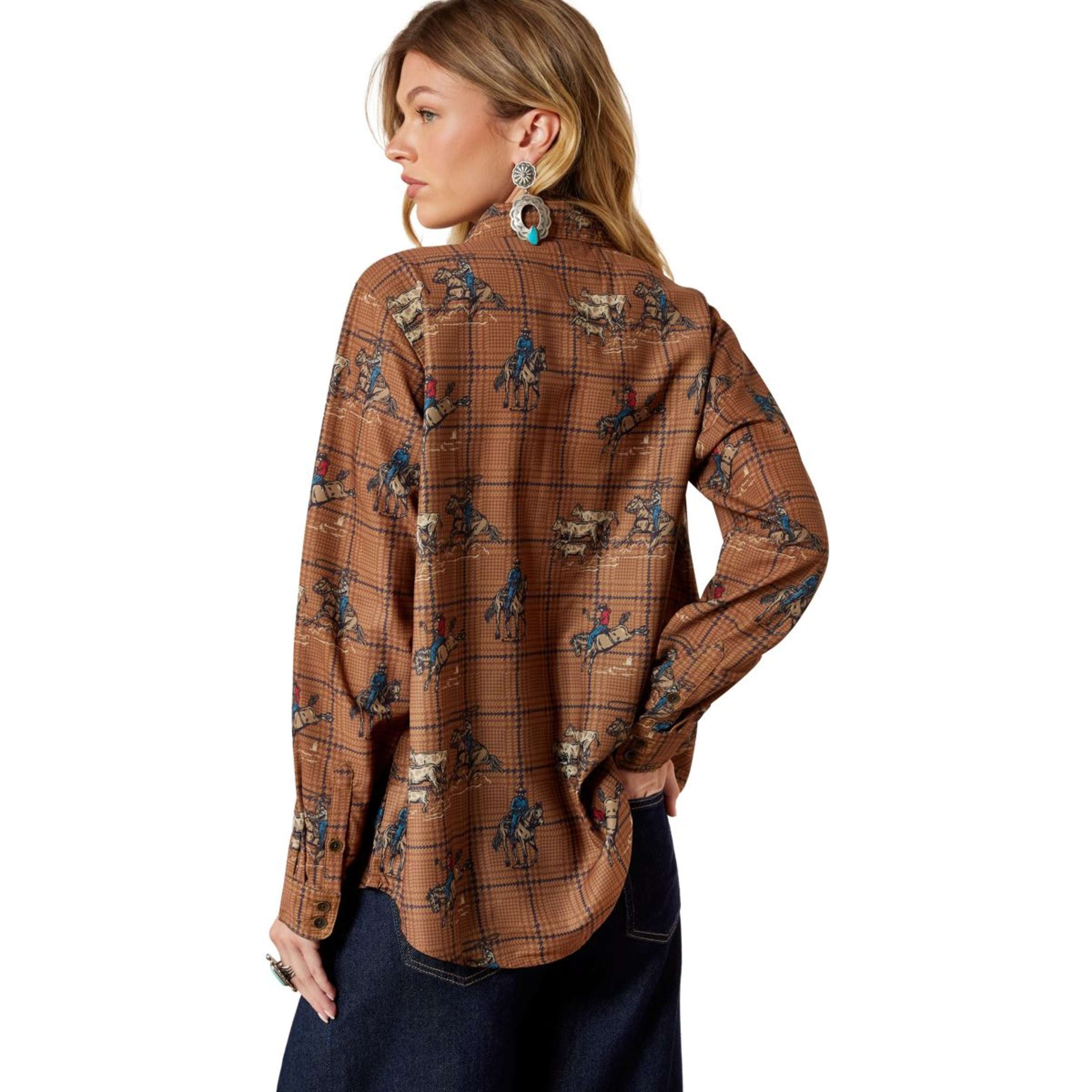 Ariat Blusa Homestyle Donne Marrone