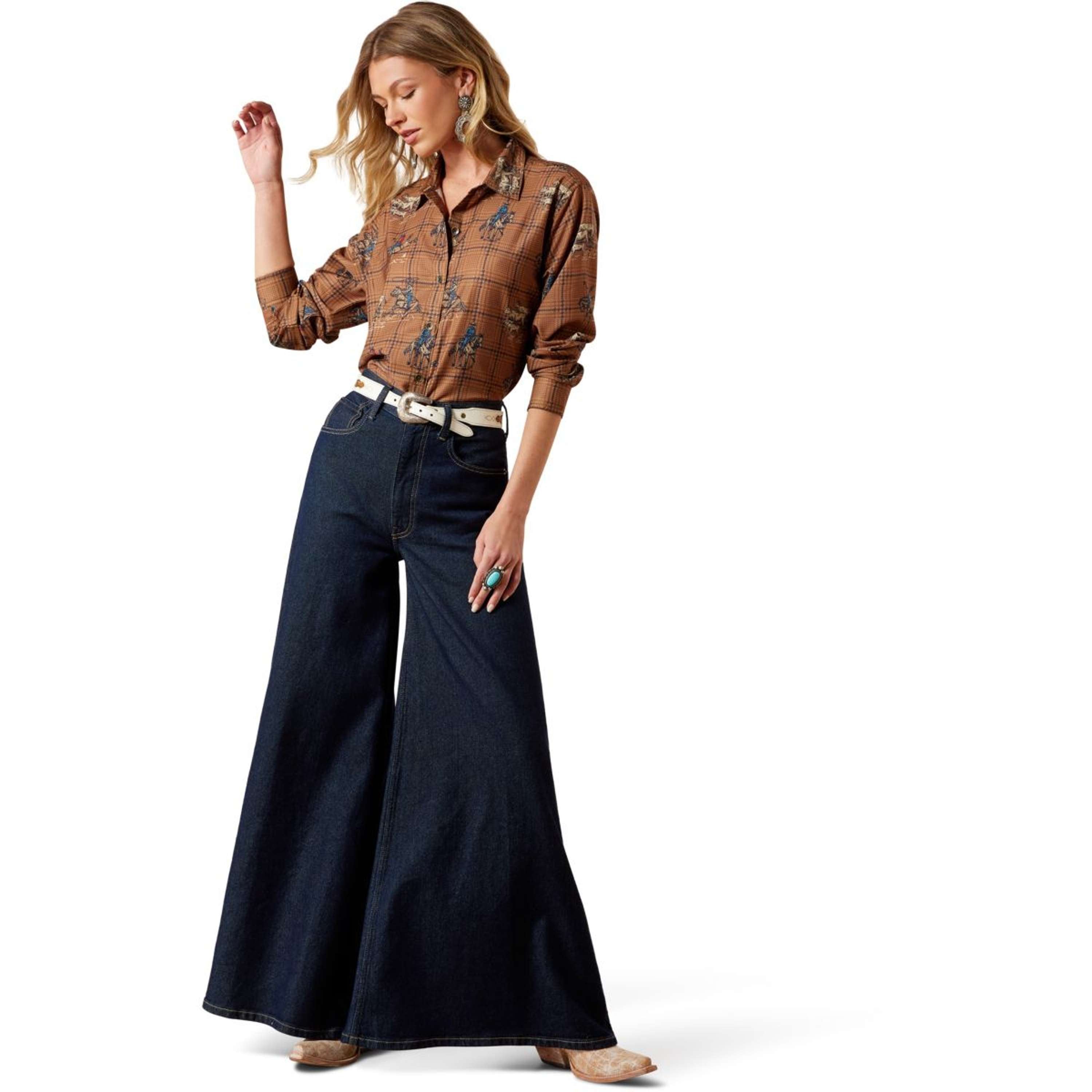 Ariat Blusa Homestyle Donne Marrone