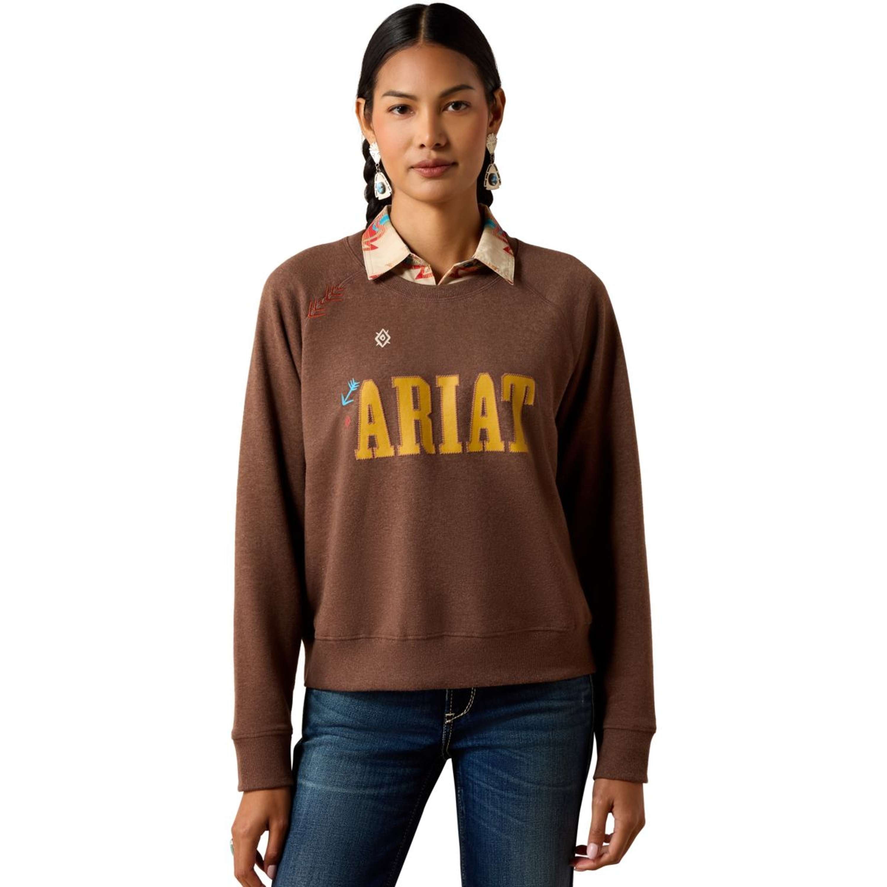 Ariat Maglione Essential Crew Donne Chicory Coffee