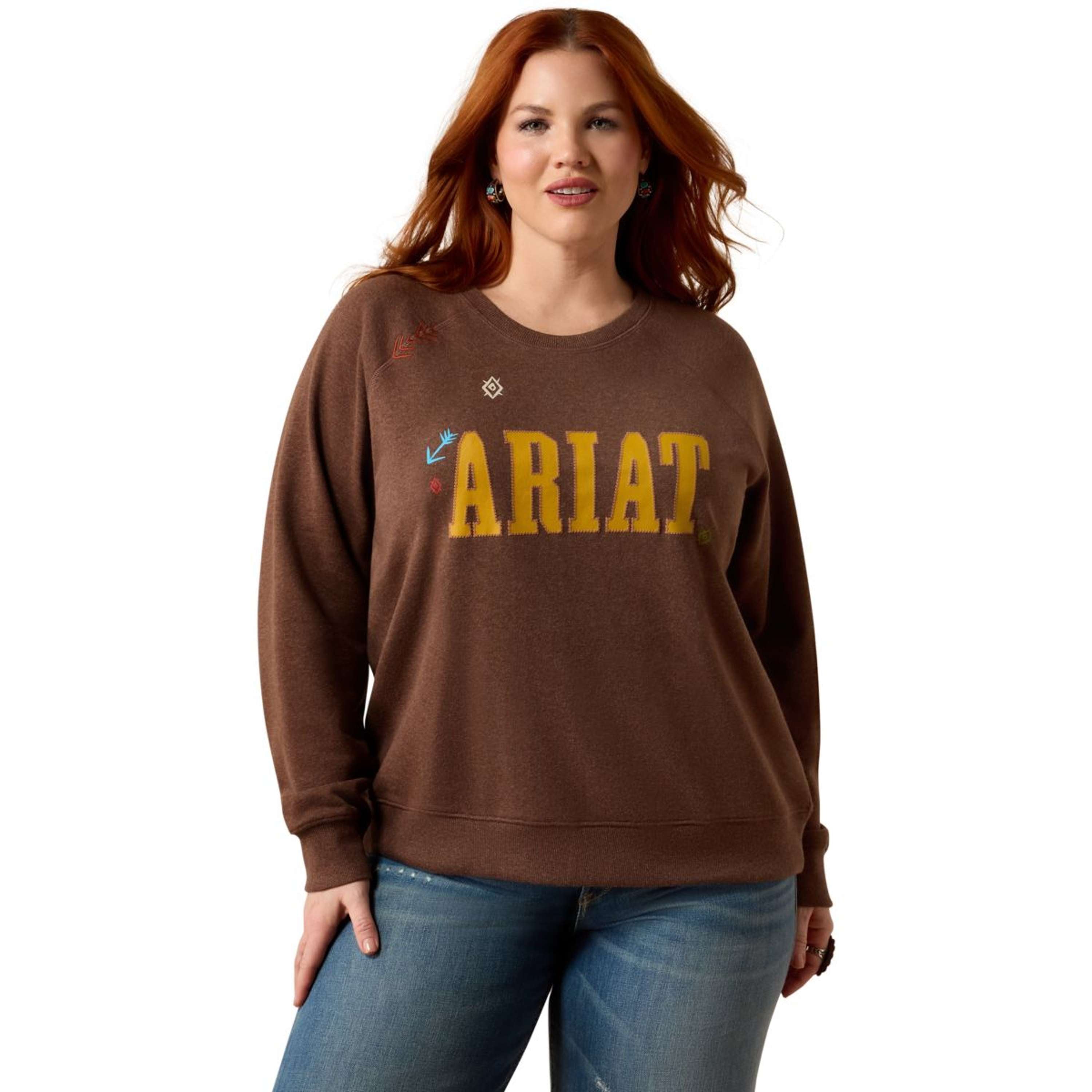 Ariat Maglione Essential Crew Donne Chicory Coffee