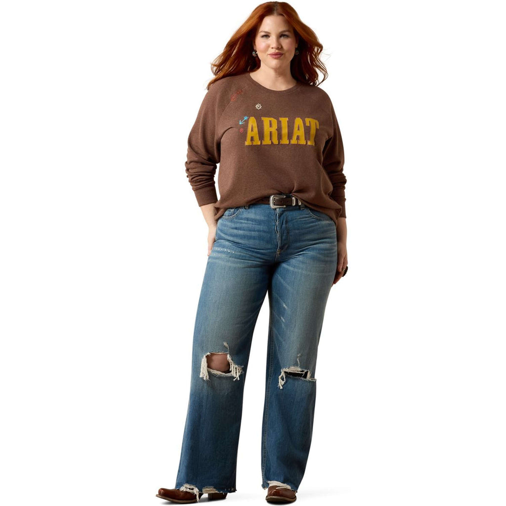 Ariat Maglione Essential Crew Donne Chicory Coffee