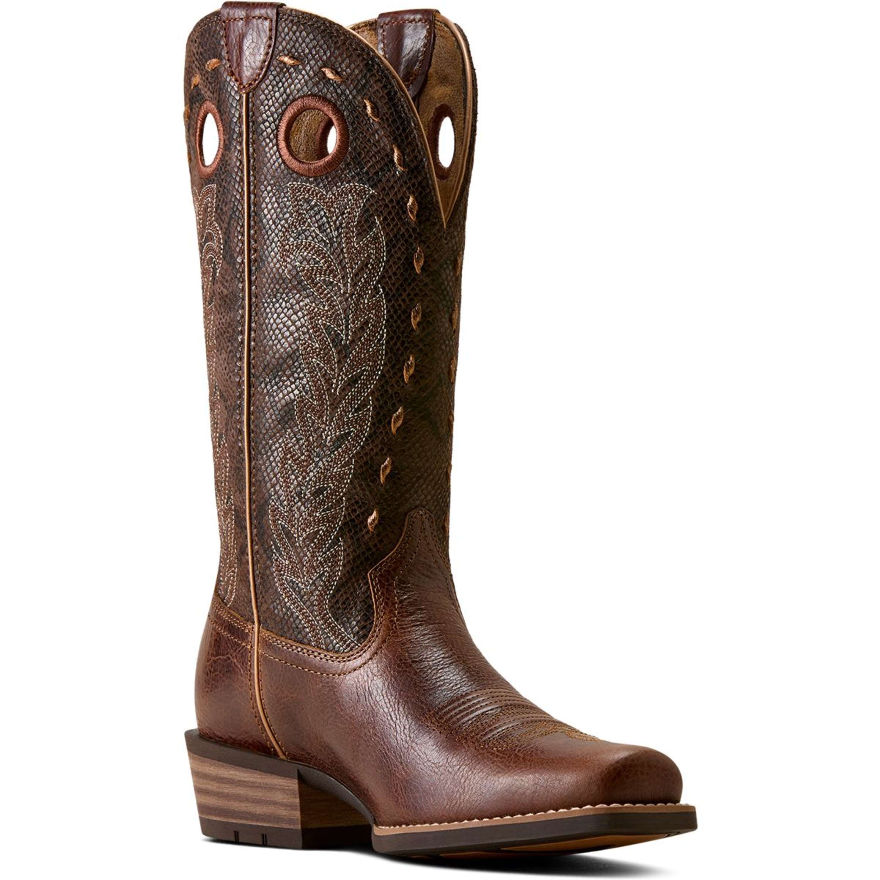 Ariat Stivali Western Lucera NcToe Donne Deepest Tan/Chocolate Snake