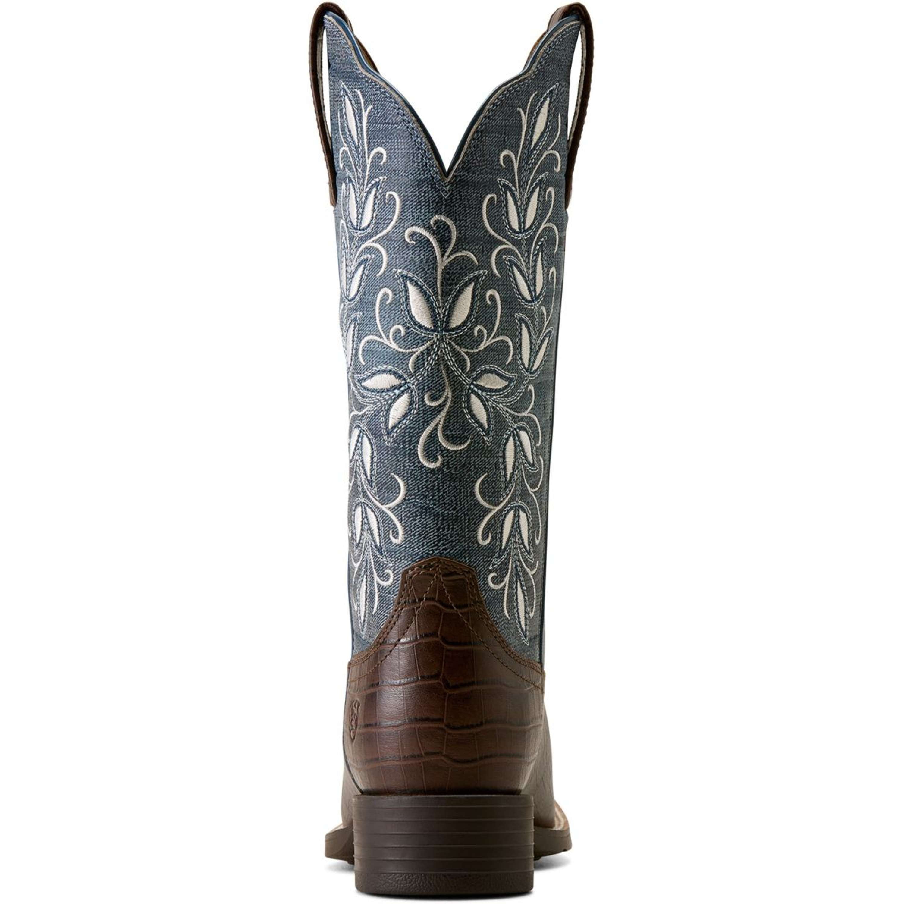 Ariat Stivali Western Round Up Holly Donne Chocolate Croc