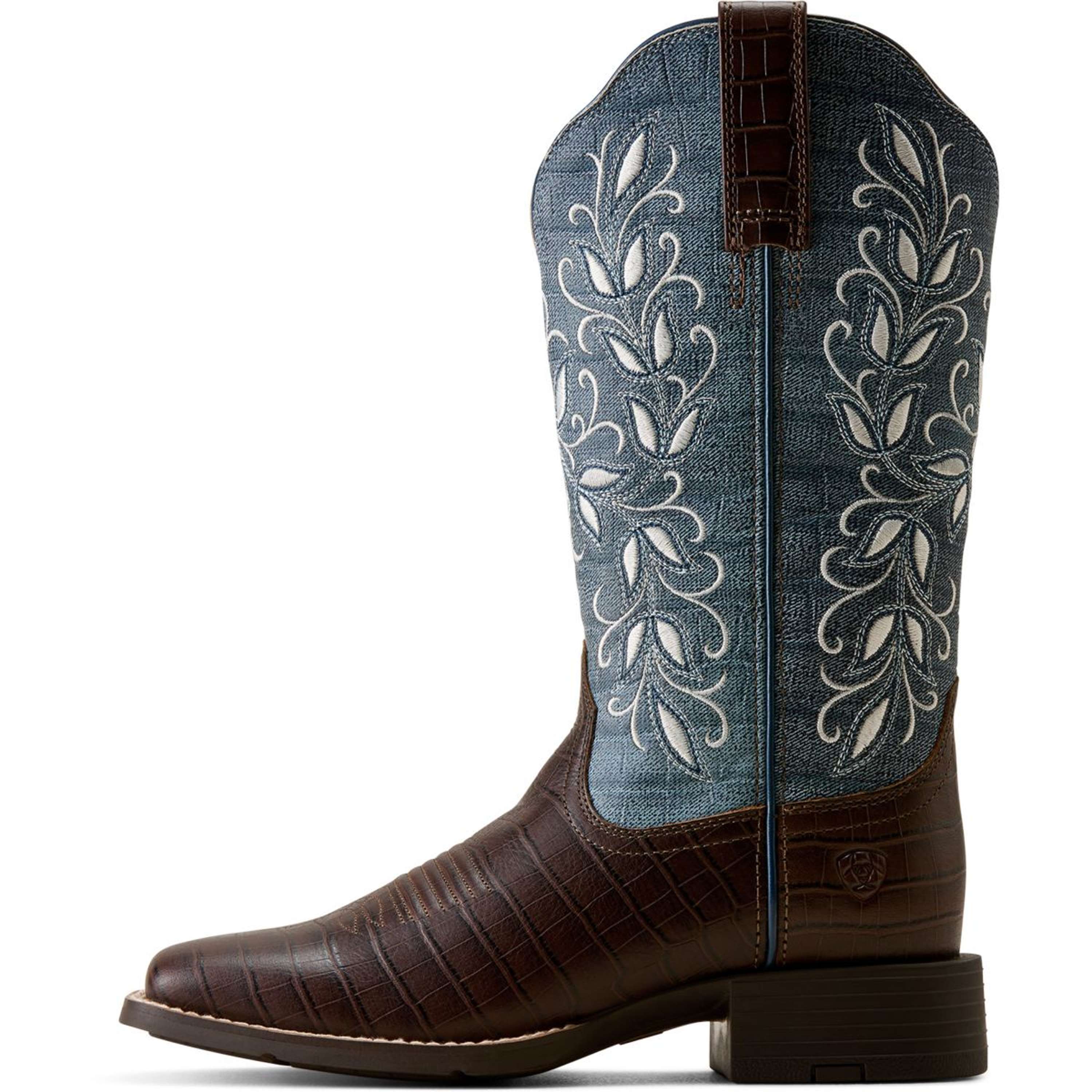 Ariat Stivali Western Round Up Holly Donne Chocolate Croc