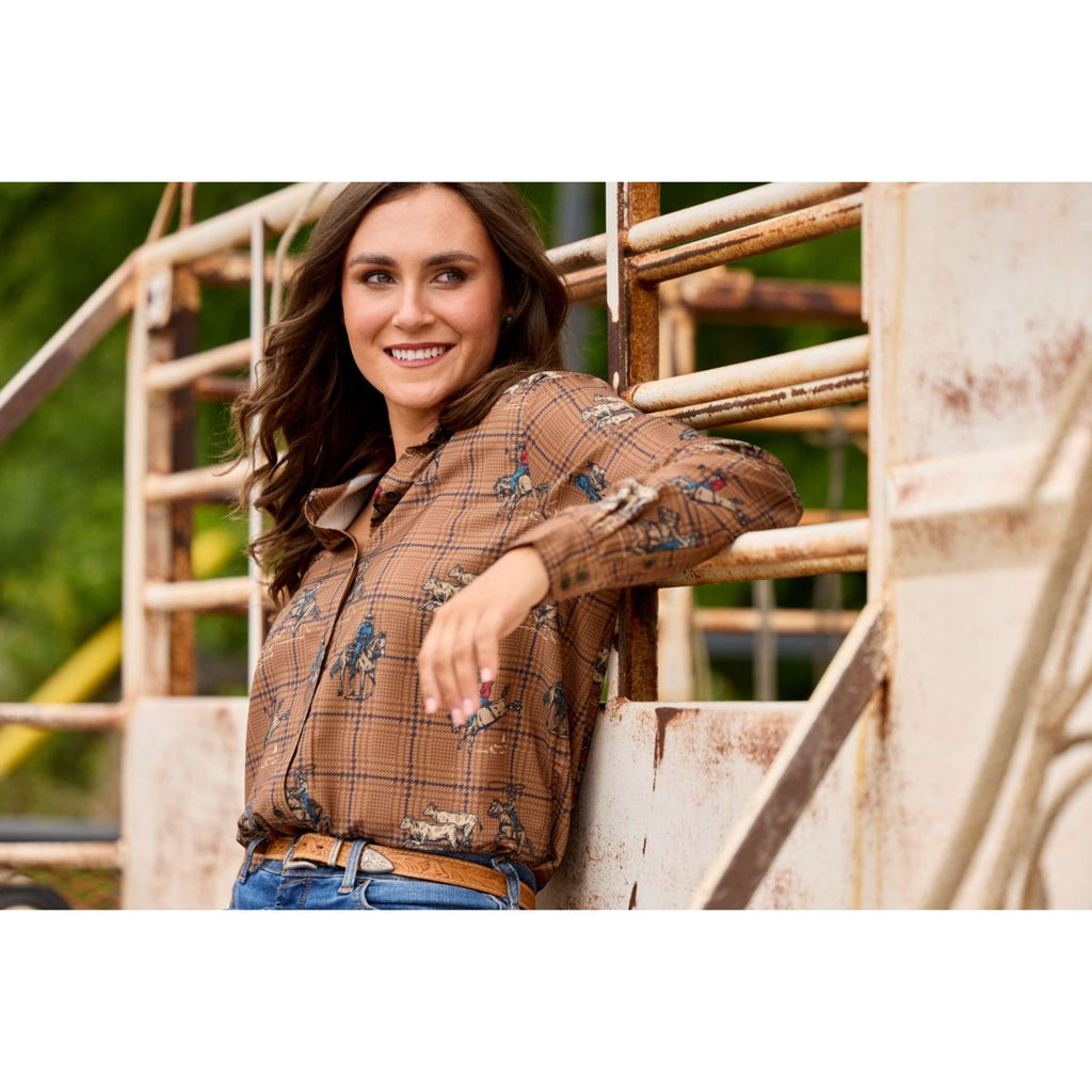 Ariat Blusa Homestyle Donne Marrone
