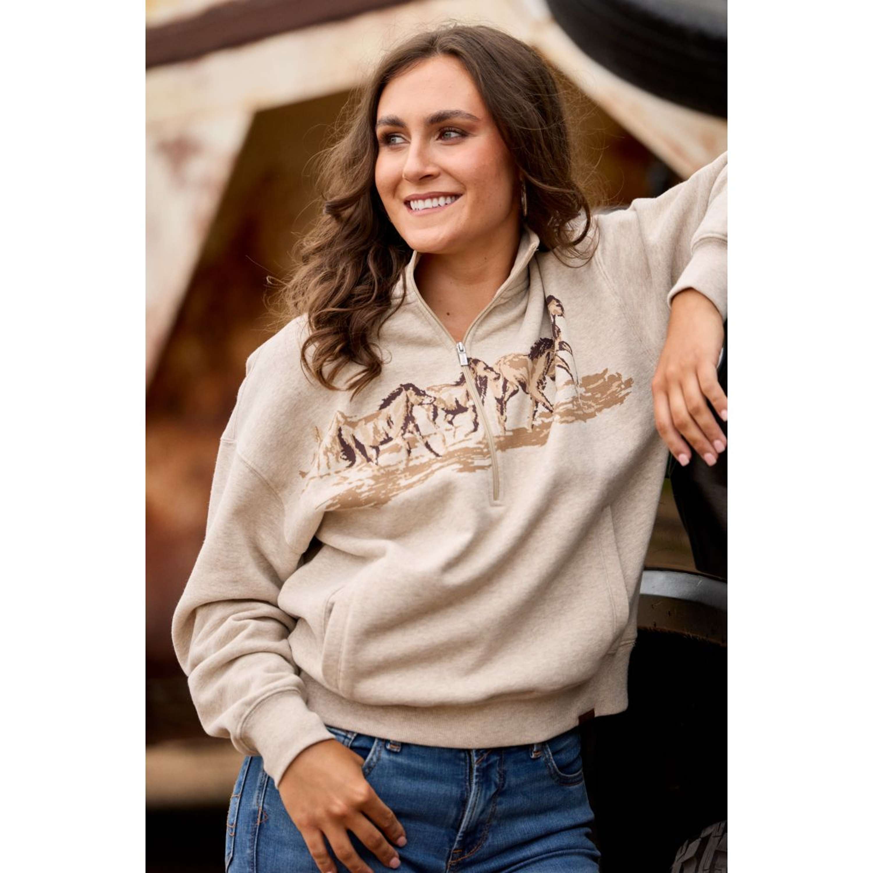 Ariat Maglione Running Wild Donne Farina d'avena