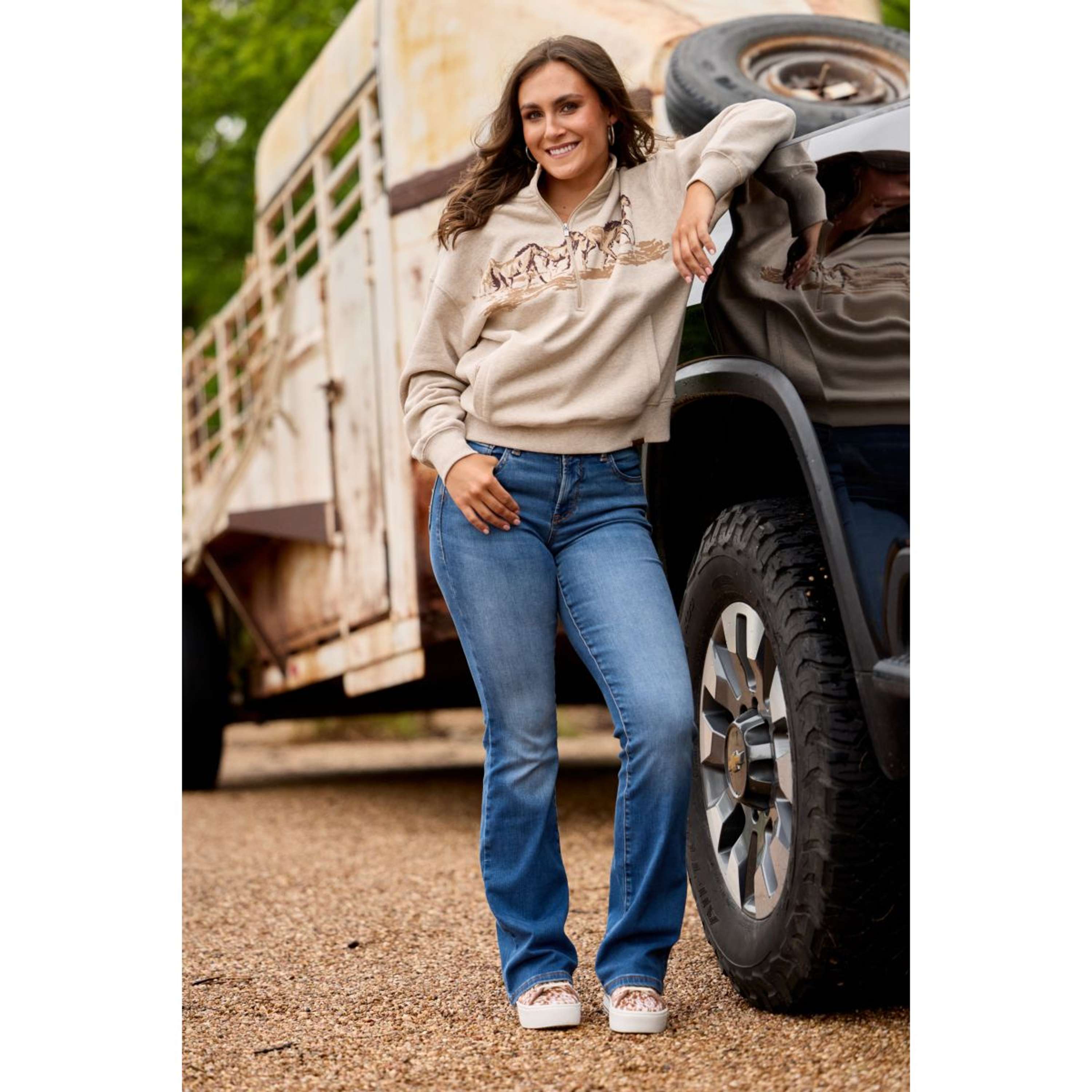 Ariat Maglione Running Wild Donne Farina d'avena
