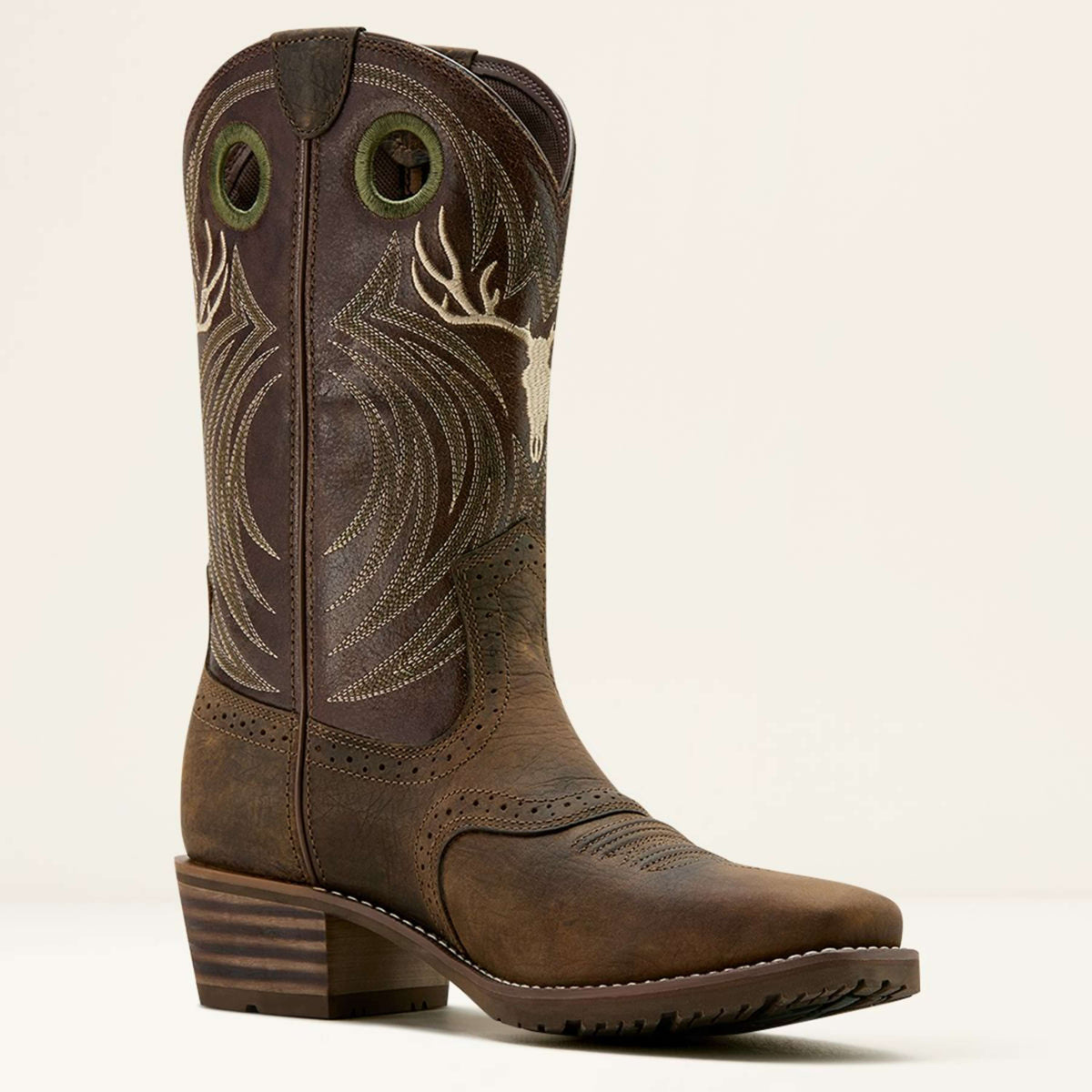 Ariat Stivali Western Hybrid Roughstock Antler Uomini Wild Taupe/Espresso