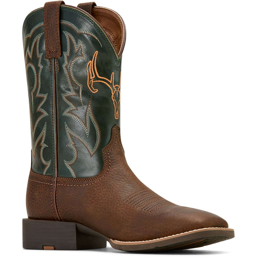 Ariat Stivali Western Sport Outdoor Uomini Brown Oiled/Tack Green