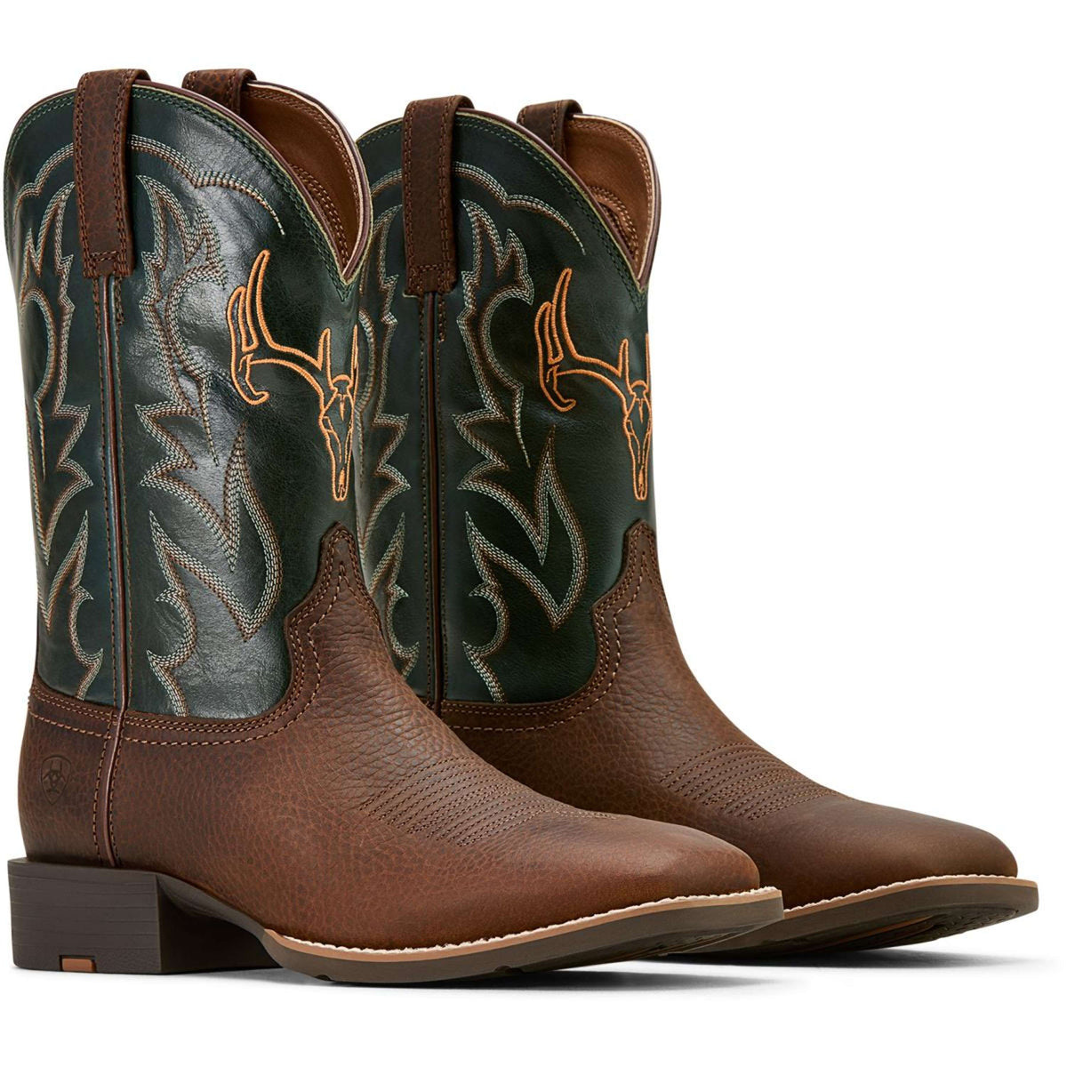 Ariat Stivali Western Sport Outdoor Uomini Brown Oiled/Tack Green