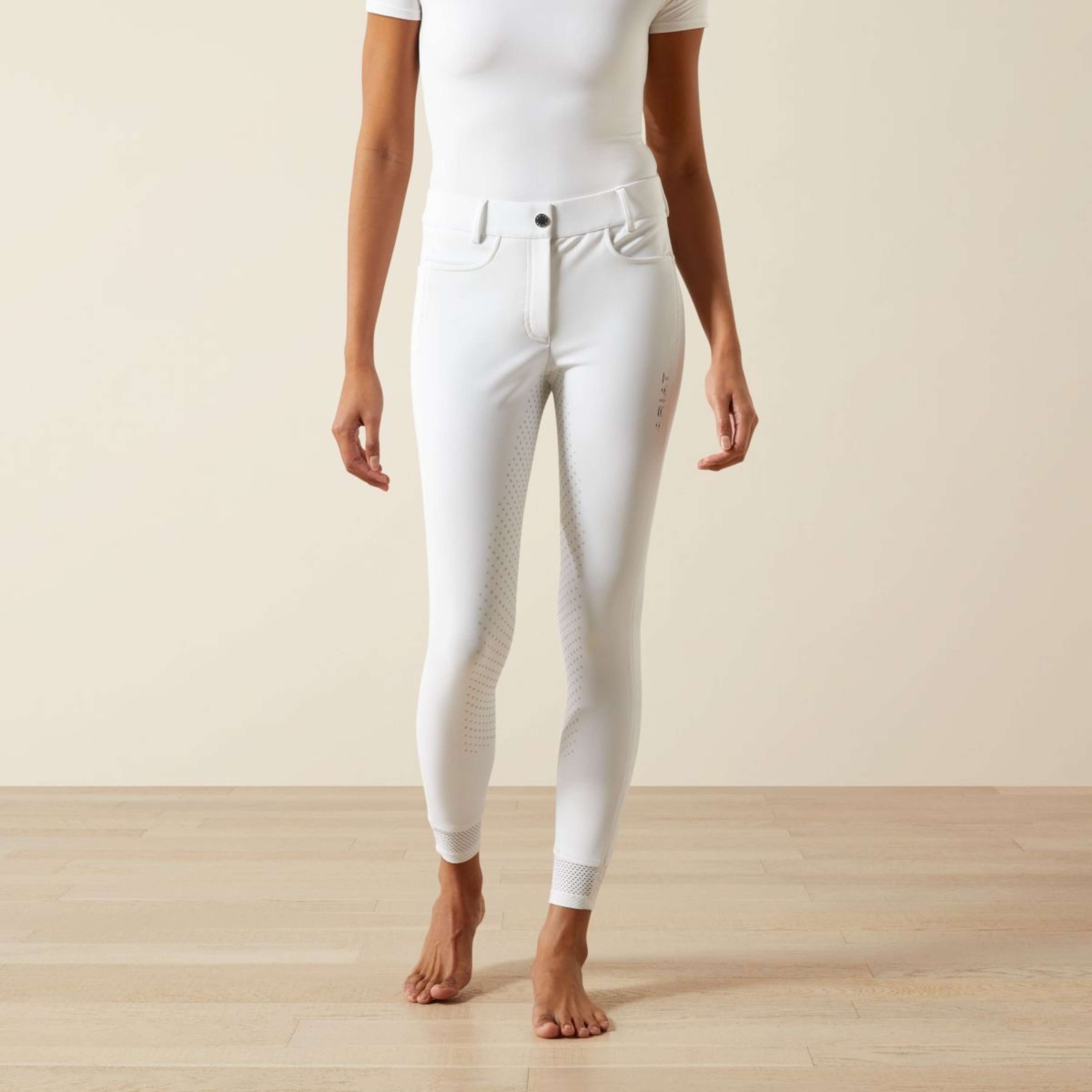 Ariat Pantaloni da Equitazione Tri Factor NT Full Grip Bianco