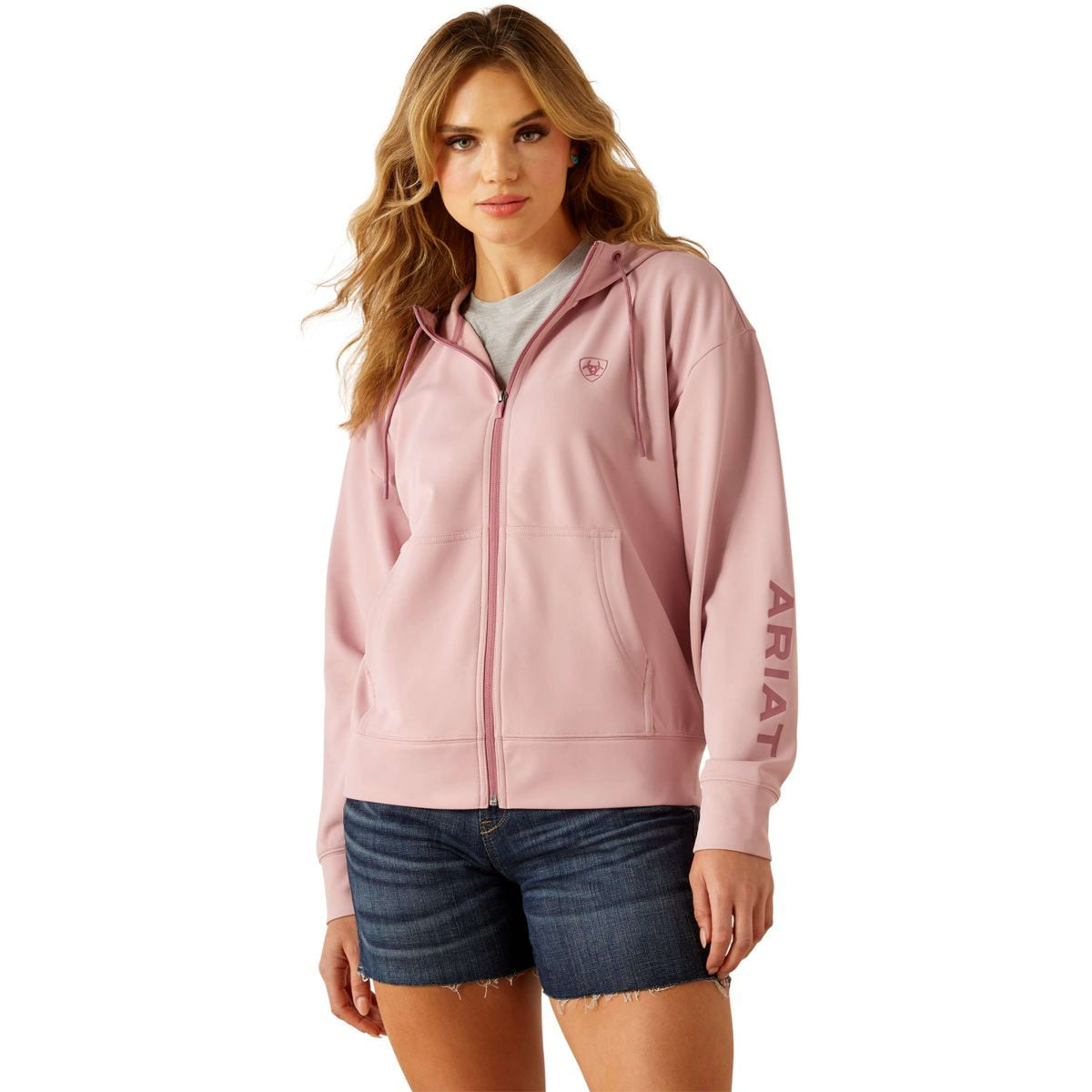 Ariat Felpa con cappuccio e zip Breeze Dry Rose
