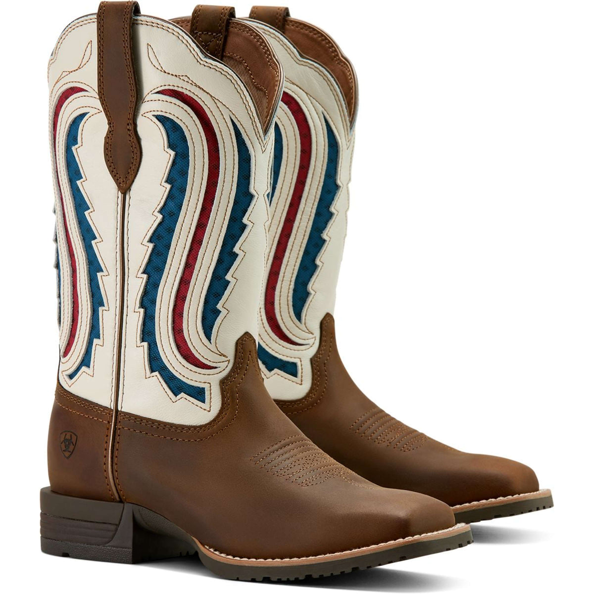 Ariat Stivali Western Hybrid Ranchwork Venttek Donne Distressed Brown/Crema