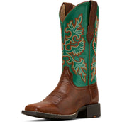 Ariat Stivali Western Round Up Stretchfit Donne Arizona Brown/Aged Jade