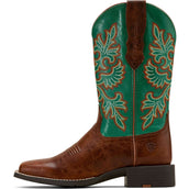 Ariat Stivali Western Round Up Stretchfit Donne Arizona Brown/Aged Jade