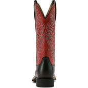Ariat Stivali Western Round Up Stretchfit Donne Black Deertan/Garnet Emboss