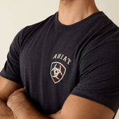Ariat Maglietta American Bison Tee Uomini Charcoal Heather